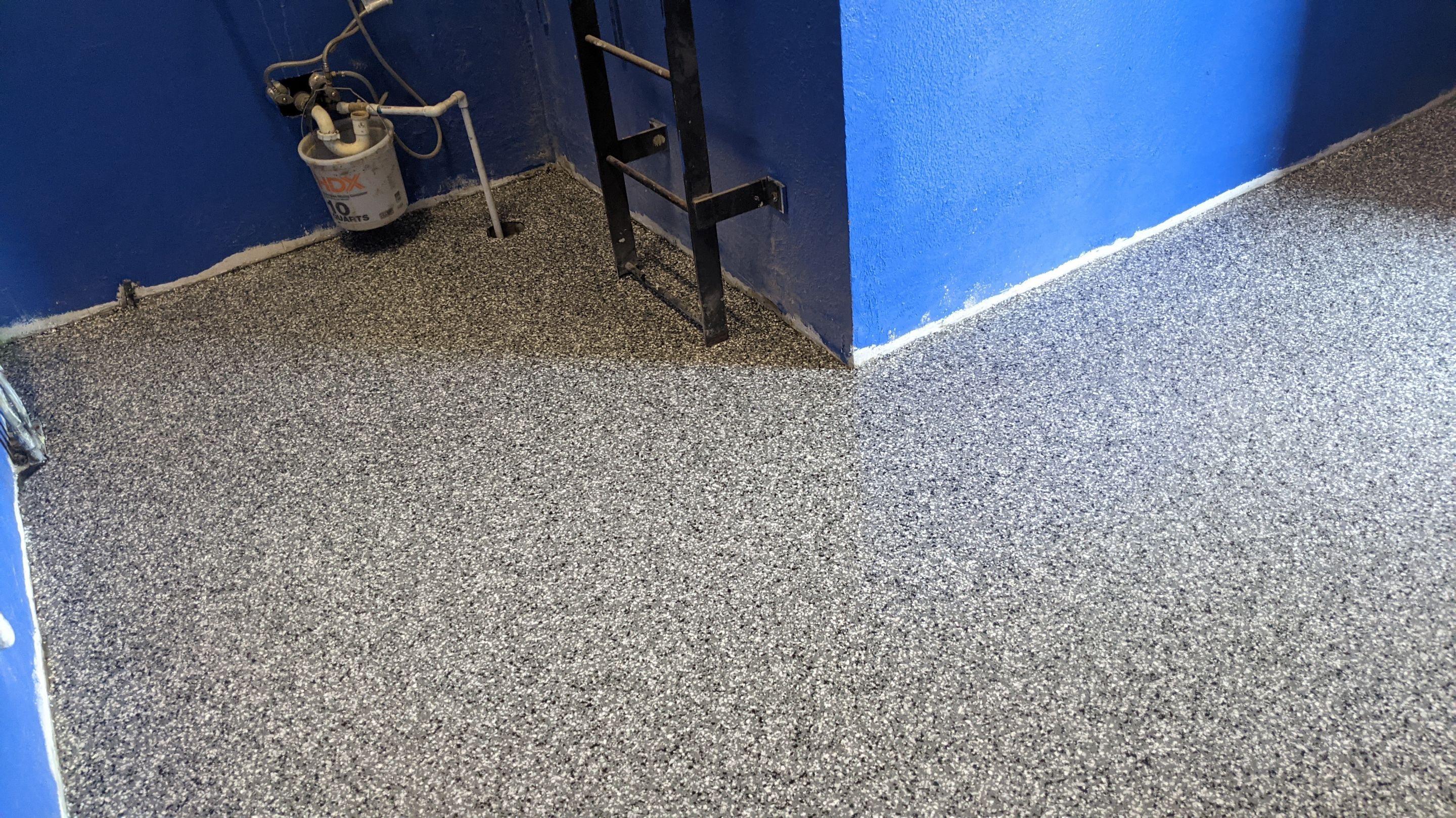 Commercial Floor Transformation using Slate Stone by Croc Coatings, LLC