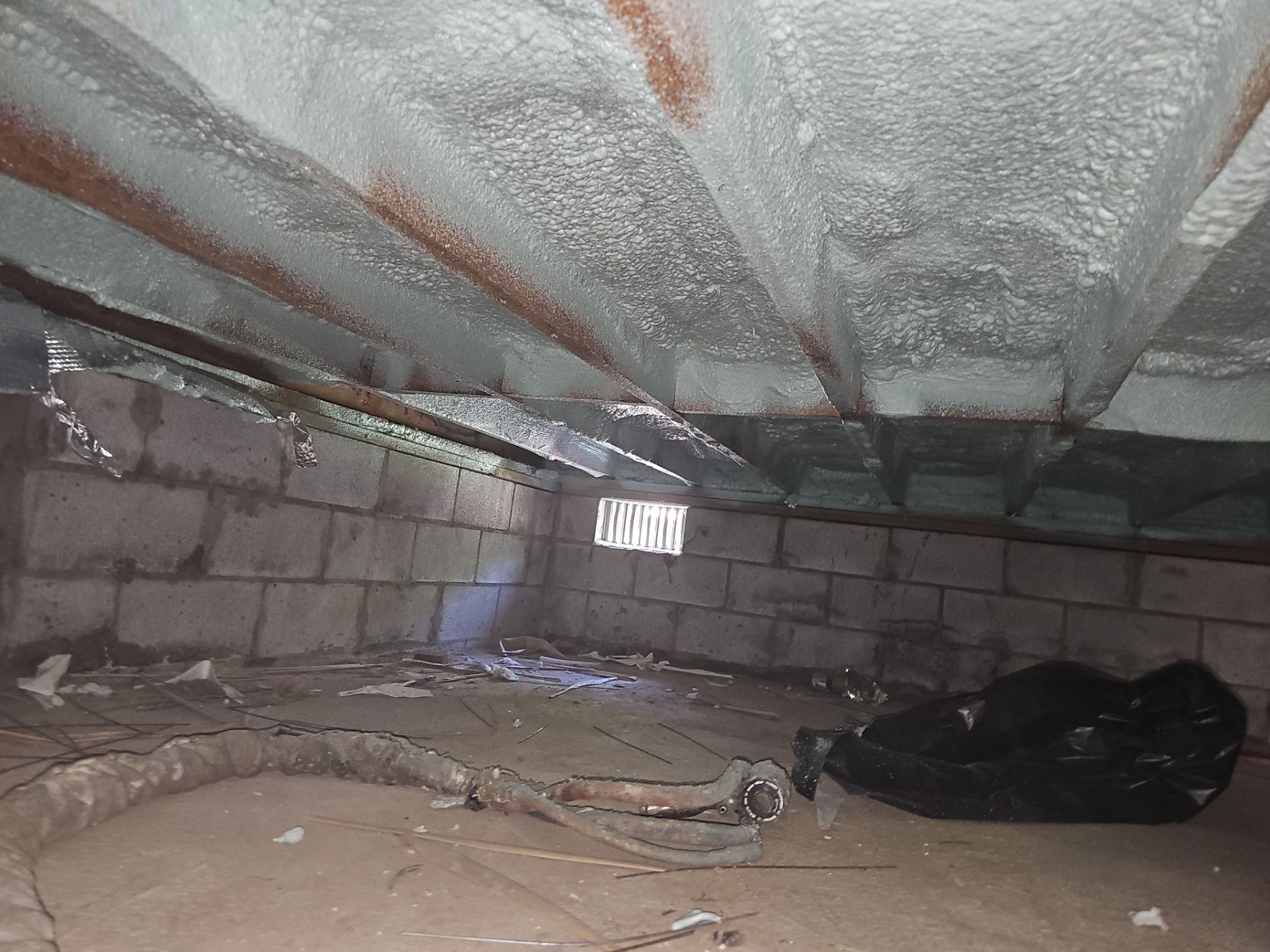 Attic Insulation using open cell spray foam by NYS Foam & Energy