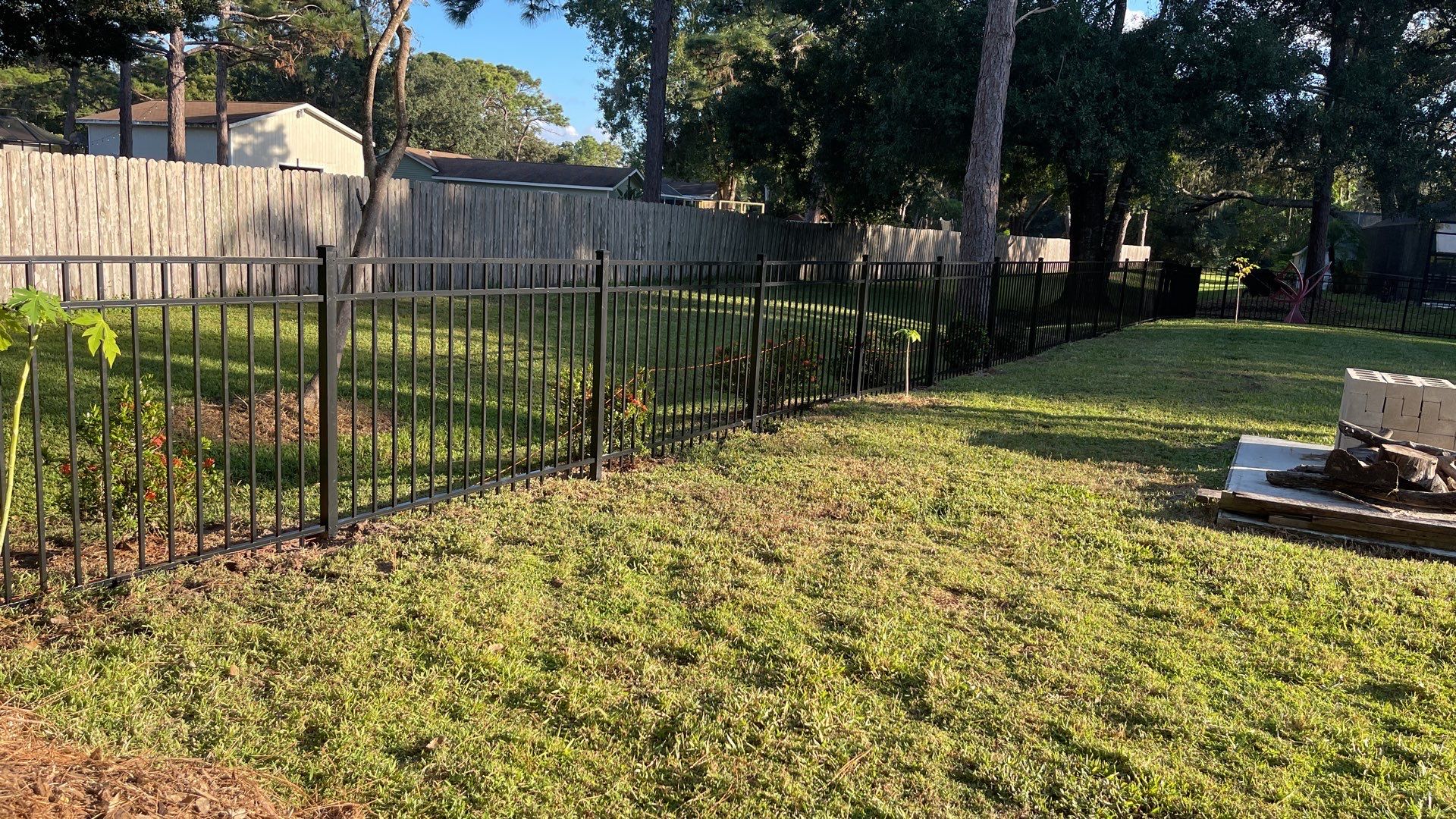 Bradenton, FL 4 ft. Tall 3-Rail Black Aluminum Fence by Asap fence and gates, LLC