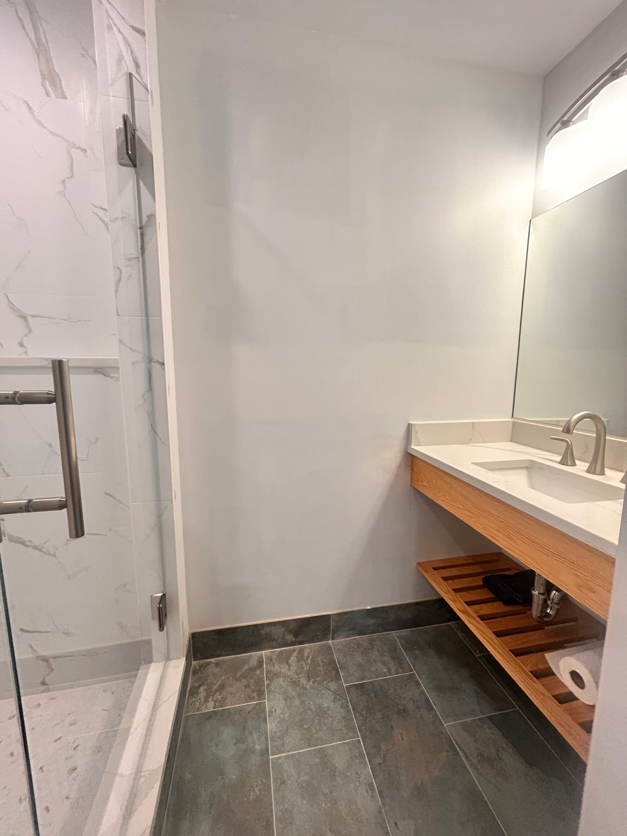 Shower Enclosure Tempered Shower Glass and Mirror by Cheshire Glass Company