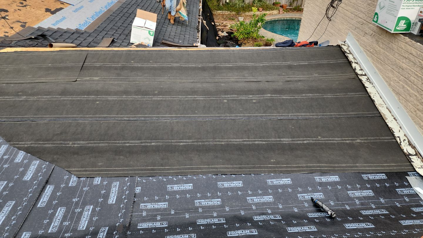 Residential Roofing Installation using Certainteed Landmark Moire Black by Galvan Roofing and Construction