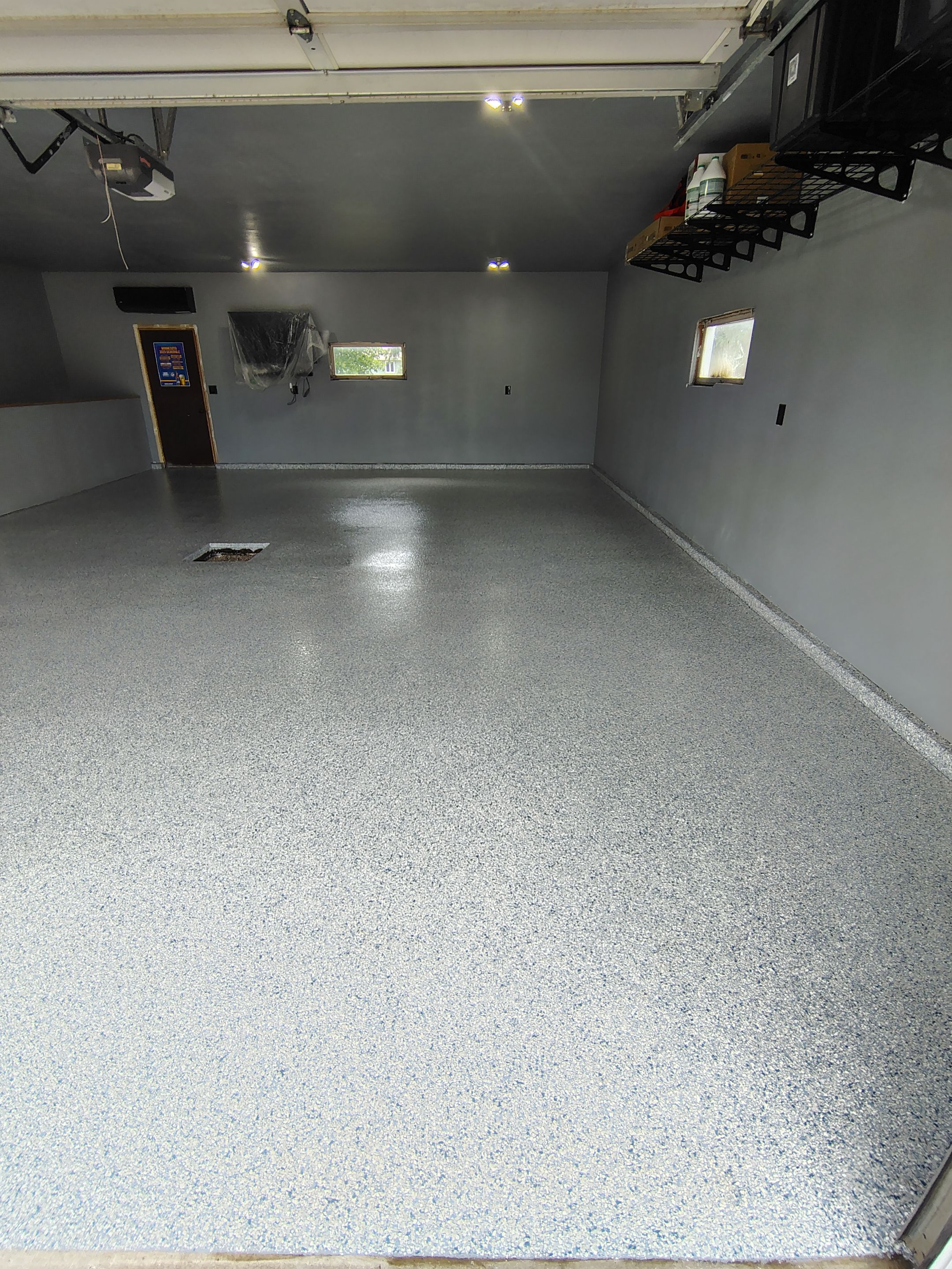 Garage Floor Concrete Coating and Surface Restoration in Colman by Select Painting, Coatings & Garage Cabinets