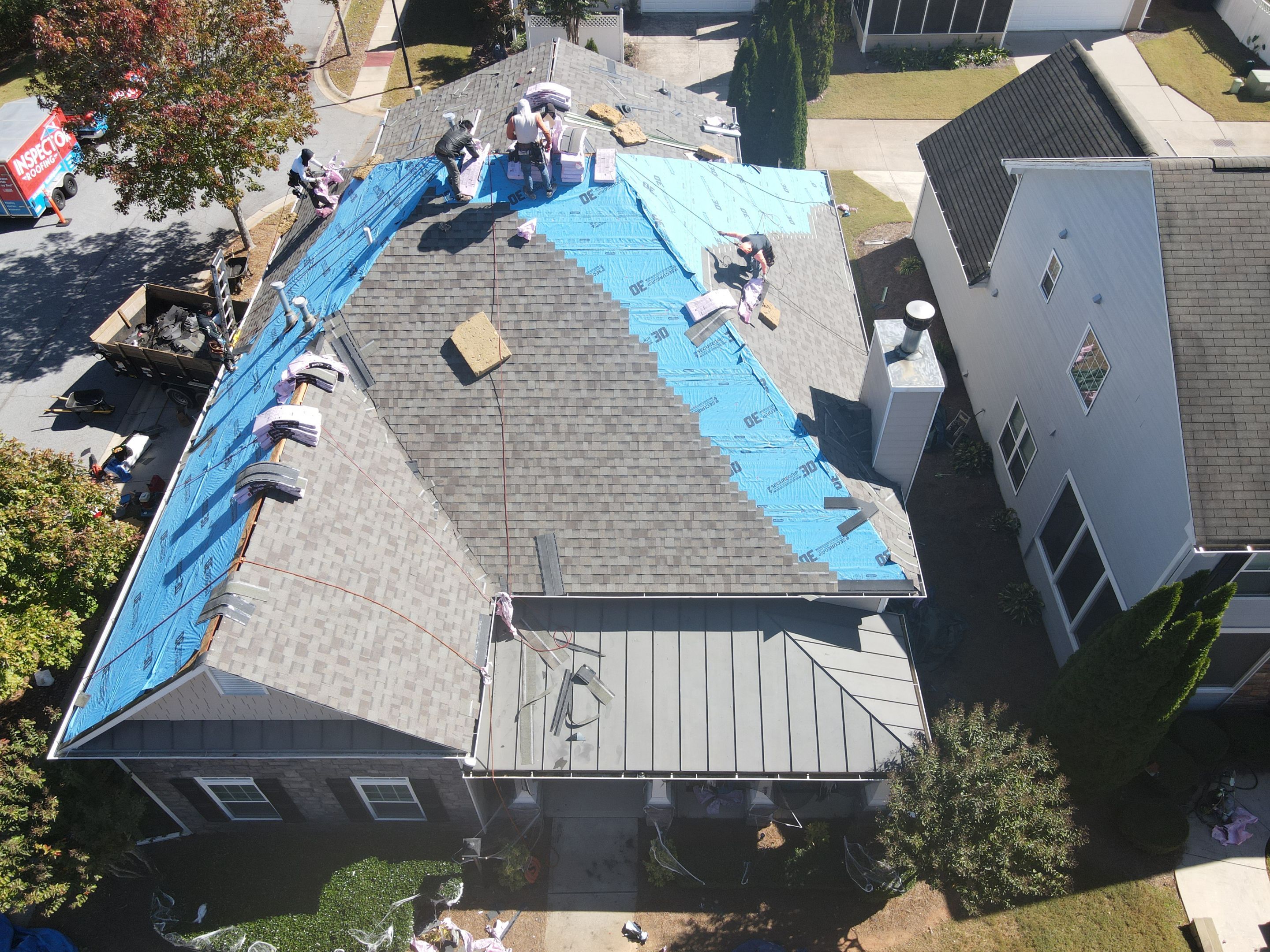 Residential Roofing Installation using Owens Corning by Inspector Roofing and Restoration