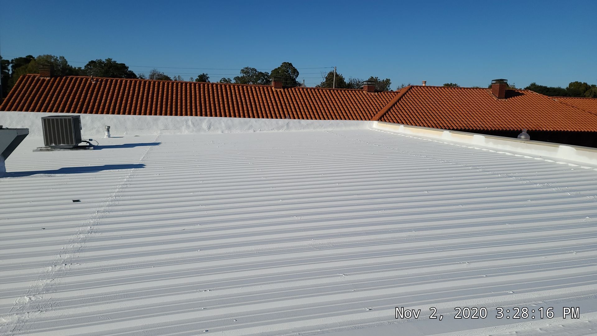 Commercial Metal Restoration System using Aldocoat Coatings by Hostetler Roofing