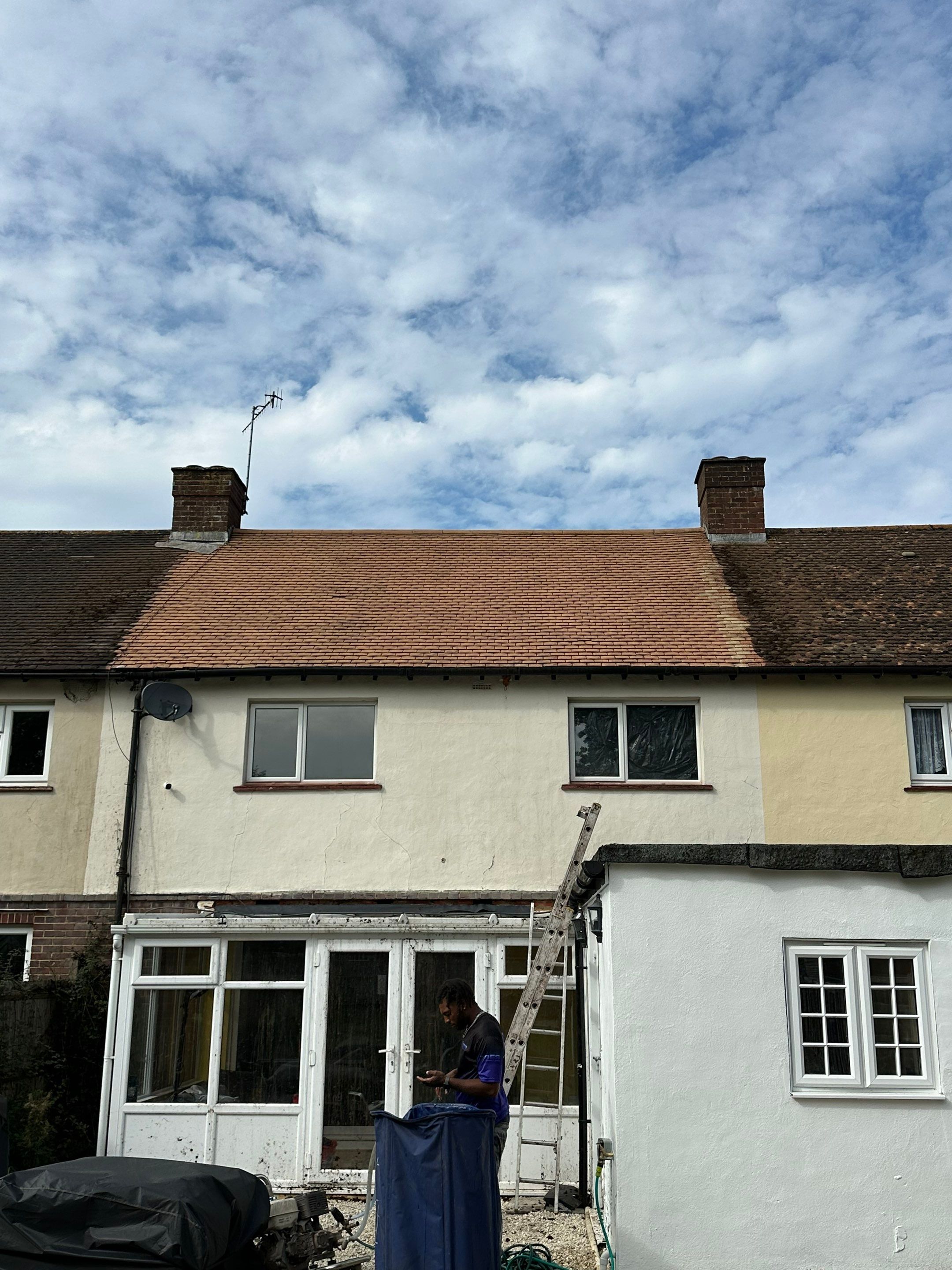 Roof Clean  - Moss Removal - Gutter Clean using Honda 15lpm Low Pressure Washing Machine by Ges Exterior Cleaning ltd