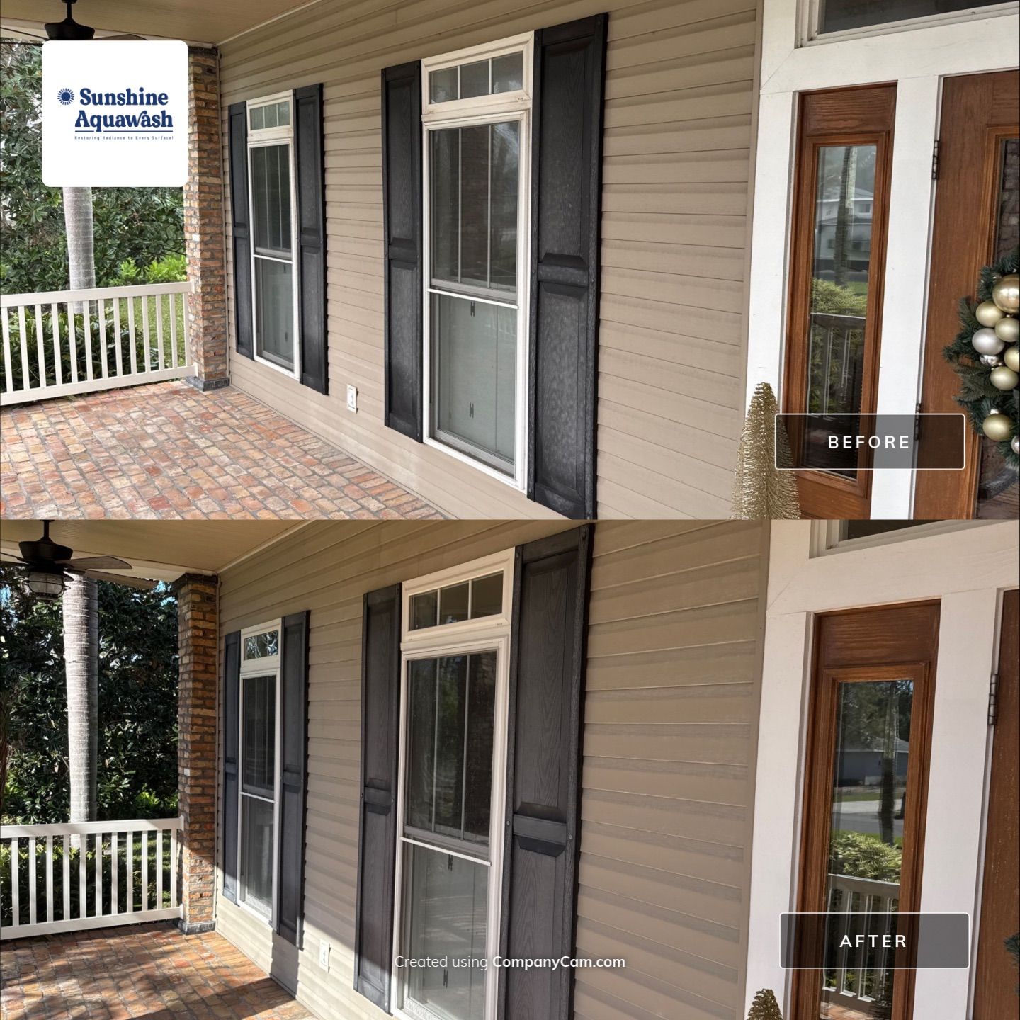 2-Story House Wash and Garage Pressure Washing in Palmetto, FL by Sunshine AquaWash
