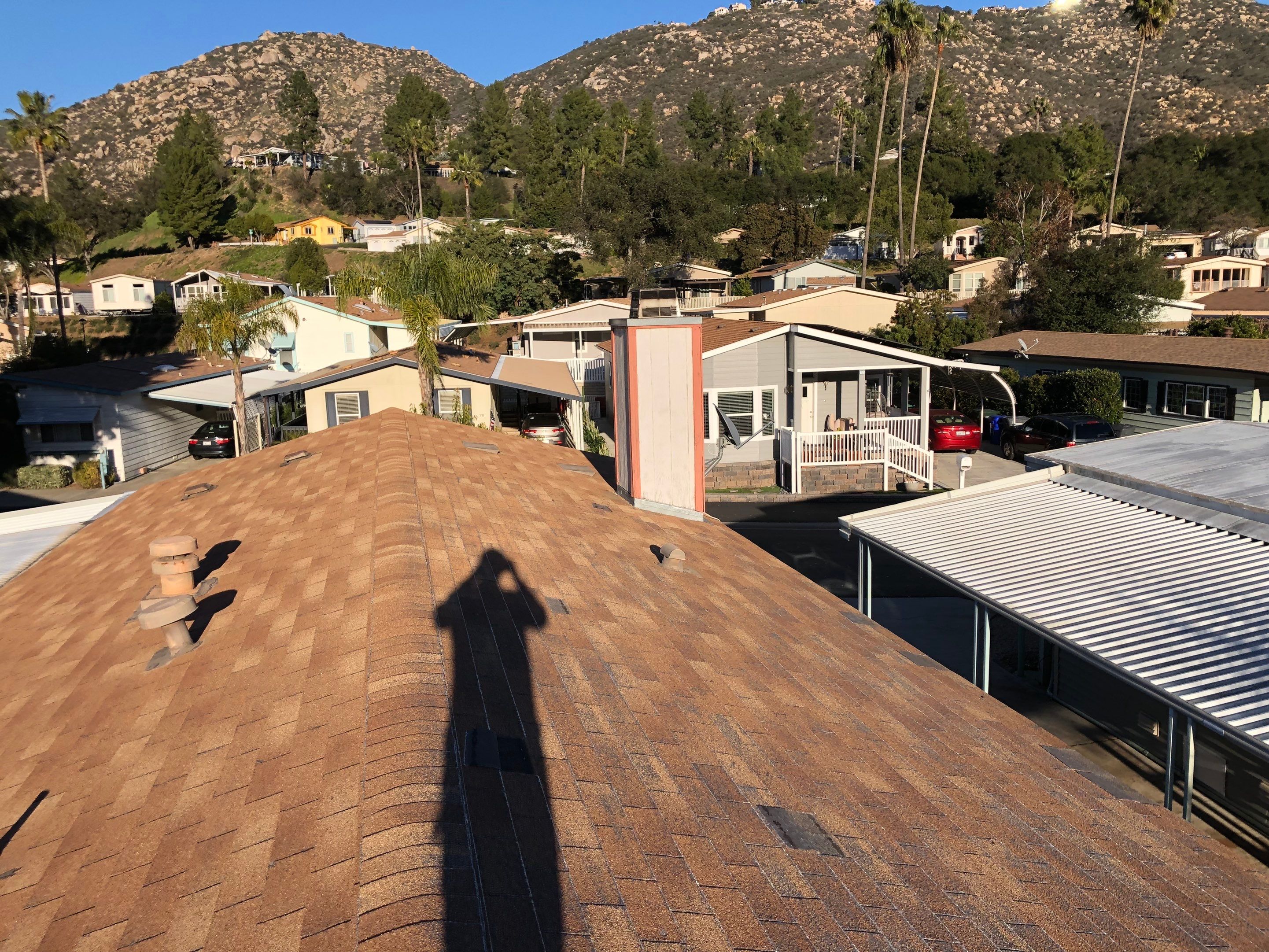 Escondido Mobile Home Shingle Roof Replacement with Owens Corning Duration Cool Amber by Zenith Roofing Services