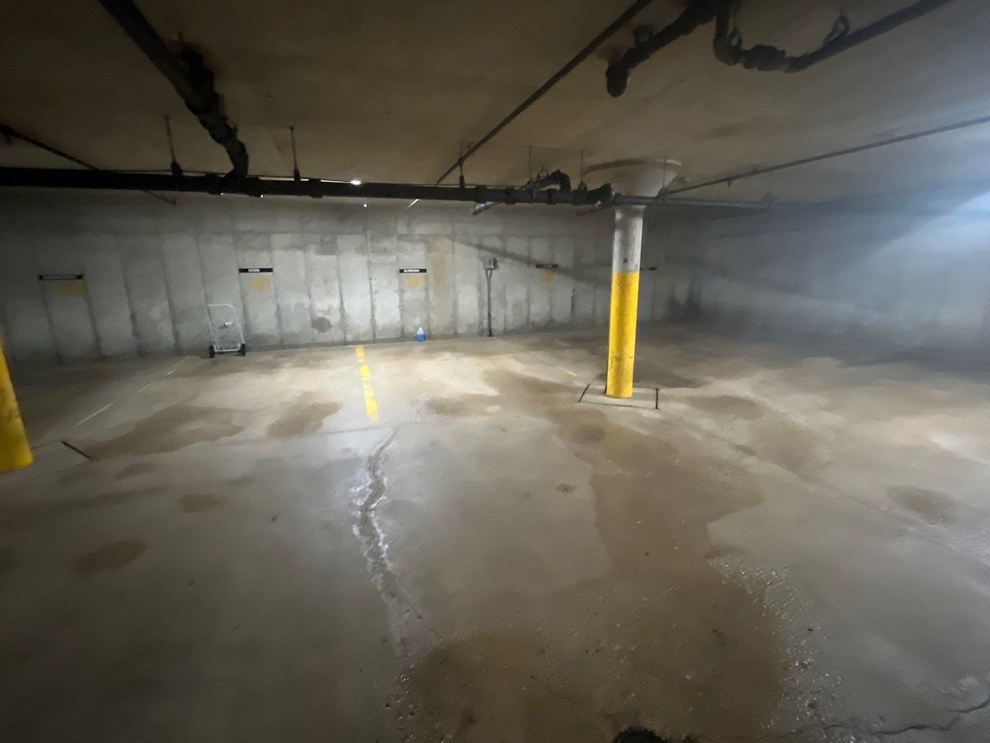 Parking garage cleaning by Northern Power Washing LLC.
