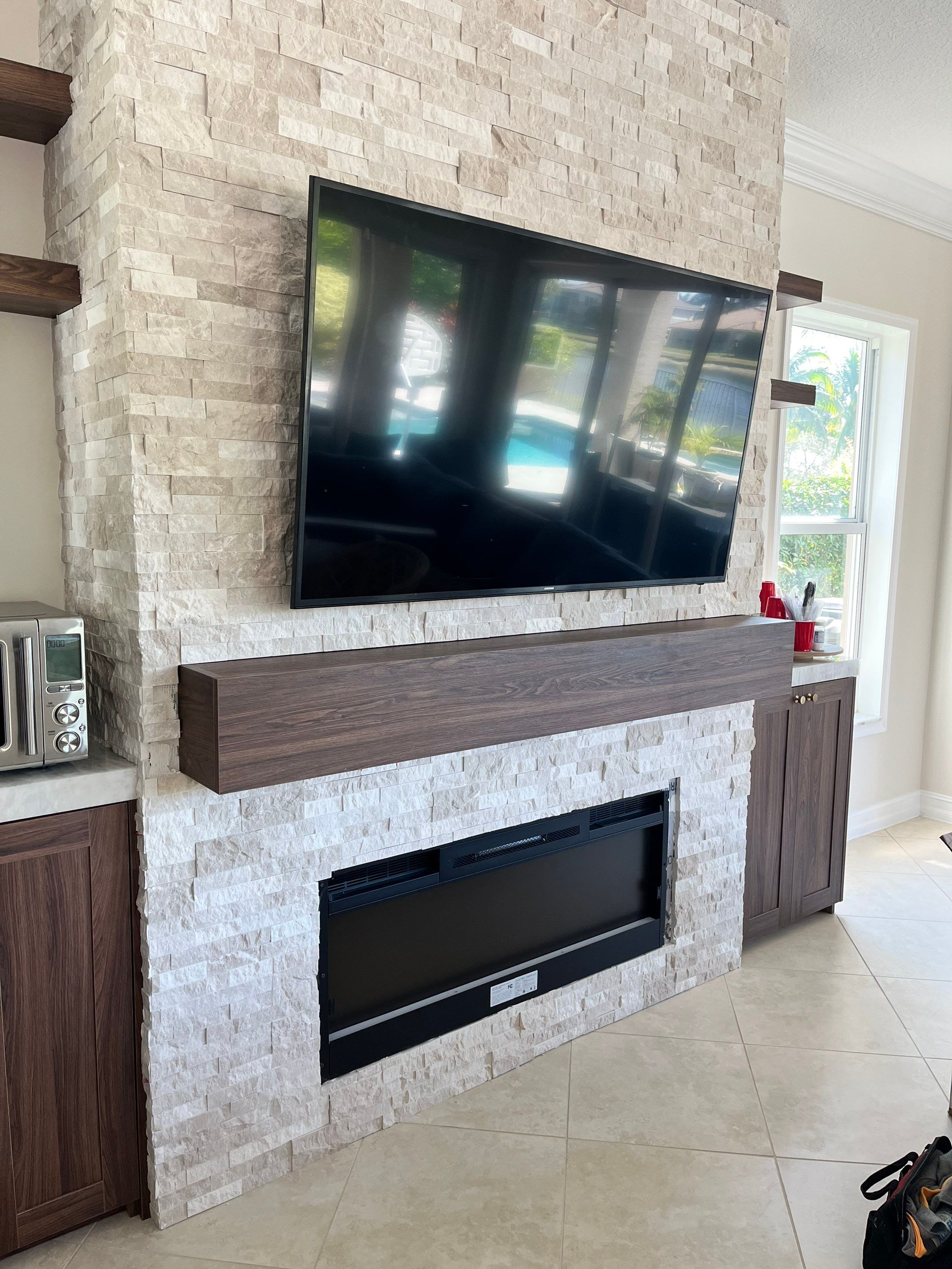 TV Fireplace Wall - Delray Beach by Hevi Tile