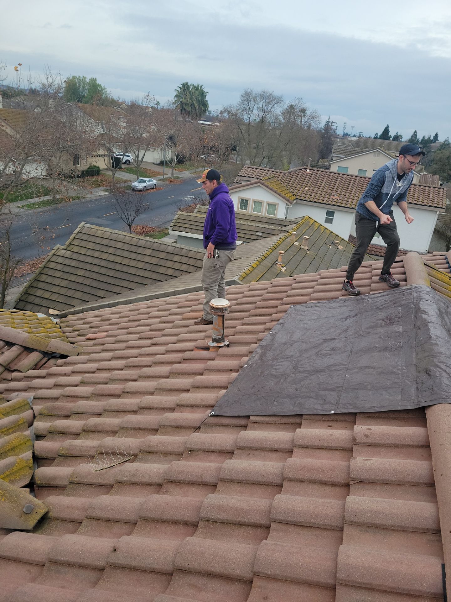 Tile Roofing Repair by Grandmark Service Company