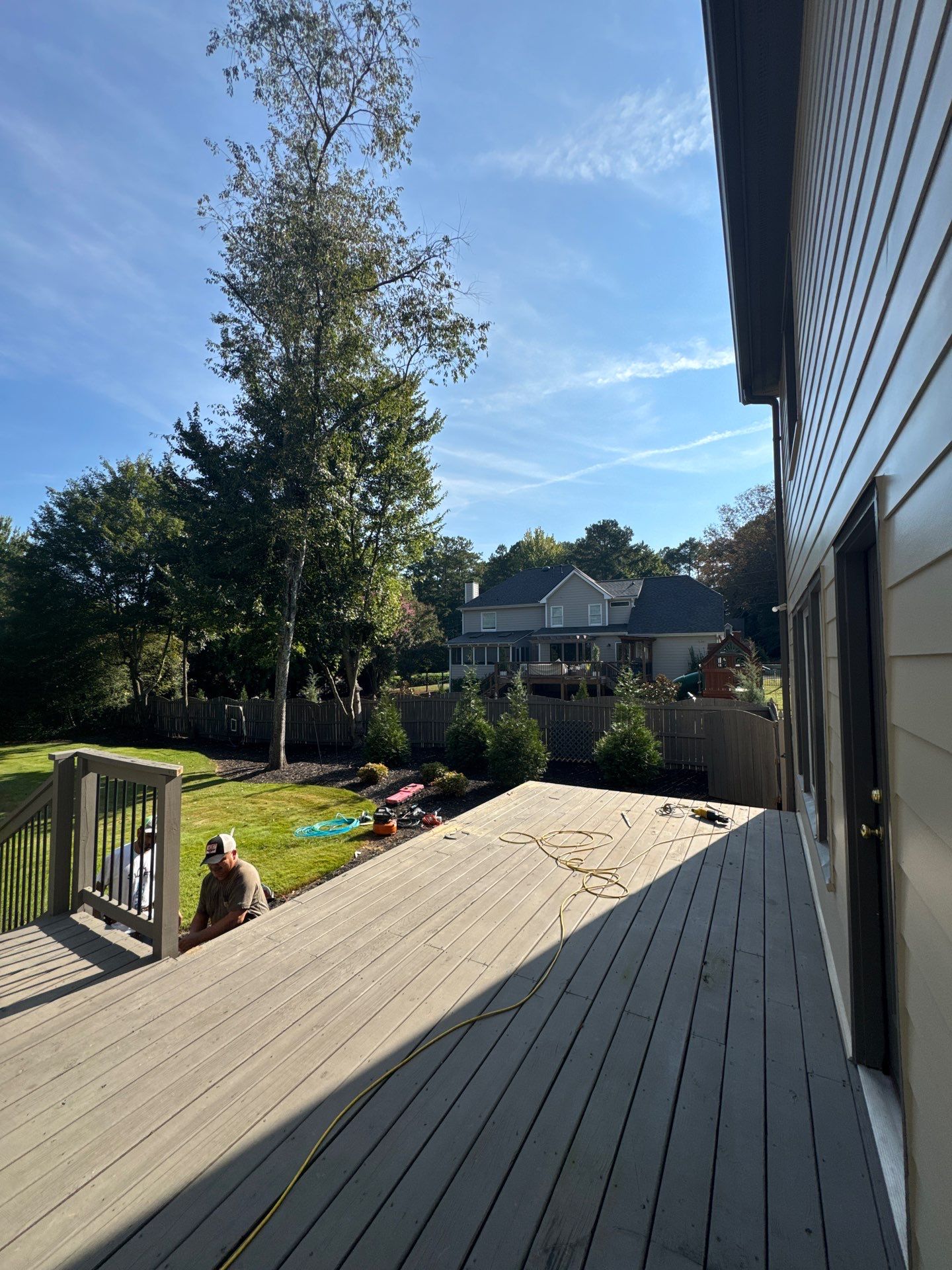 Custom Multi-Level Composite Deck and Screened-In Porch in Marietta by Swift Home Renovations