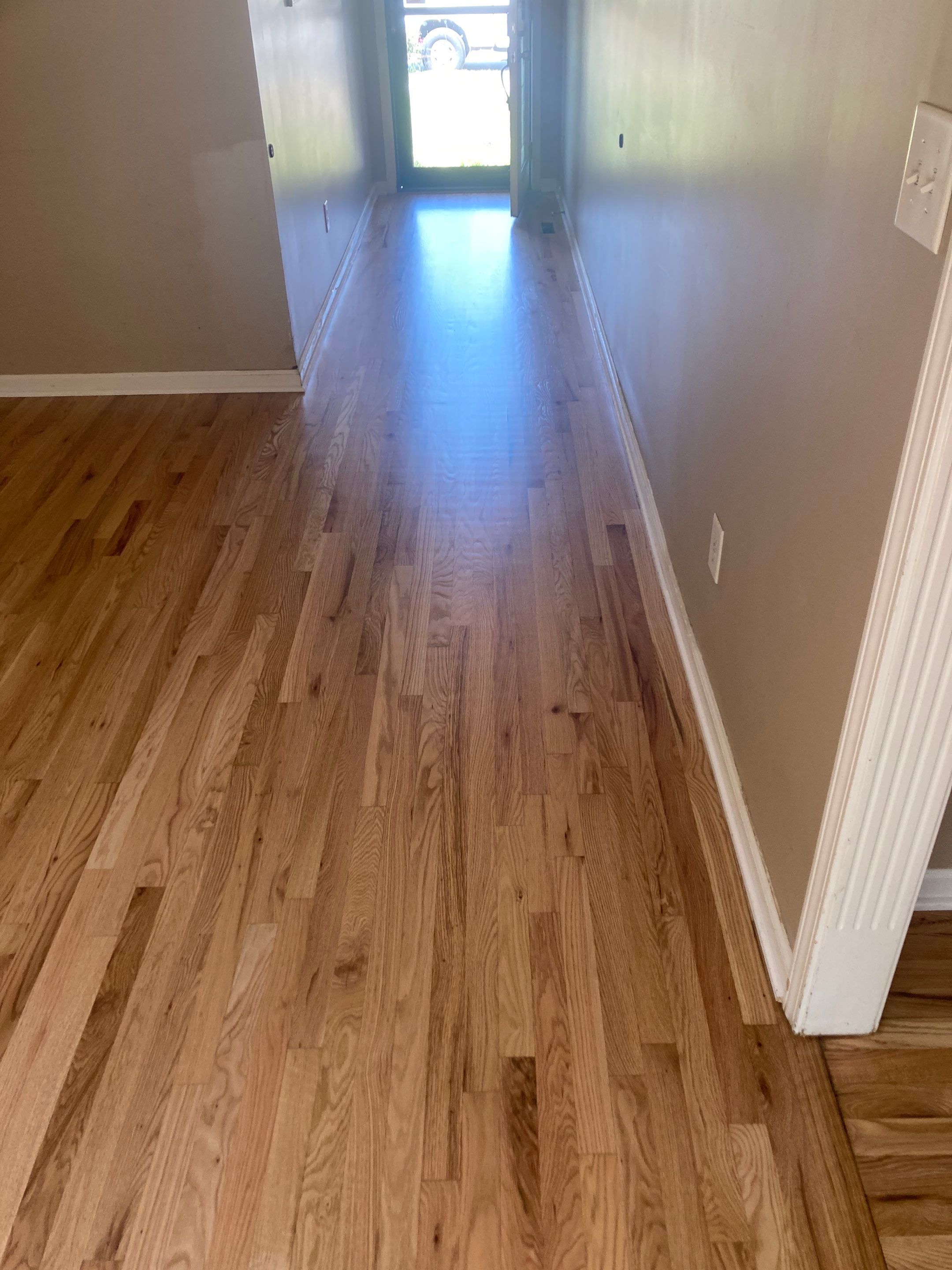 Refinish Red Oak hardwood by Footprints Floors of Nashville