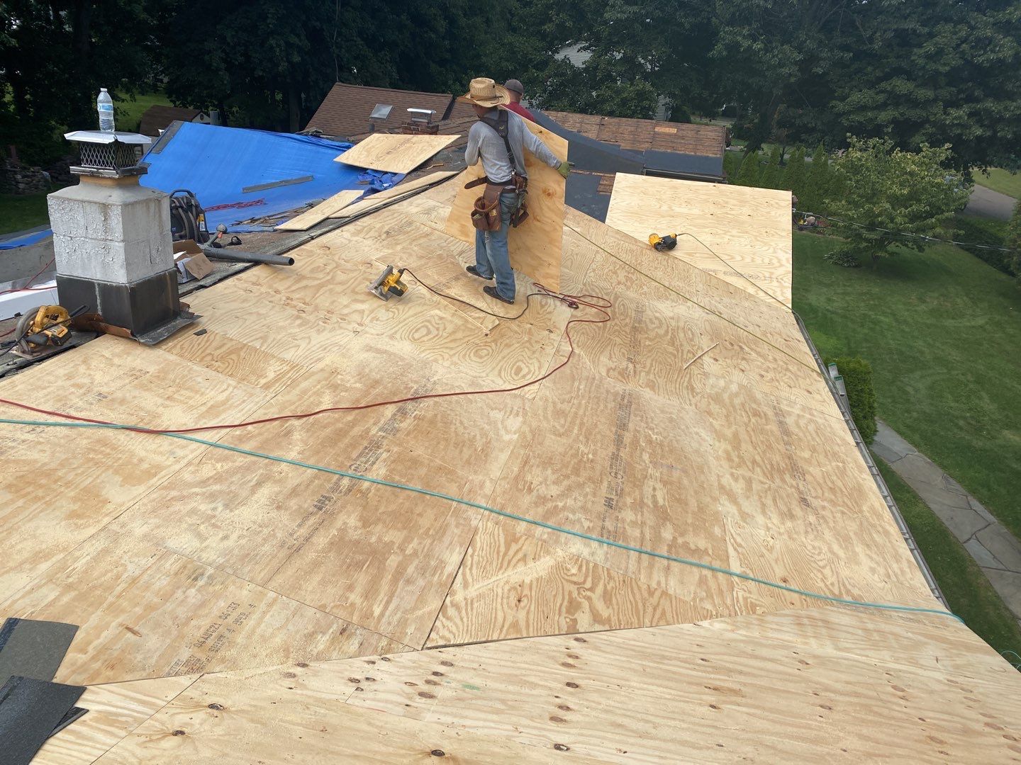 Residential Roofing Installation using Owens Corning Duration Brownwood by A Plus Exterior
