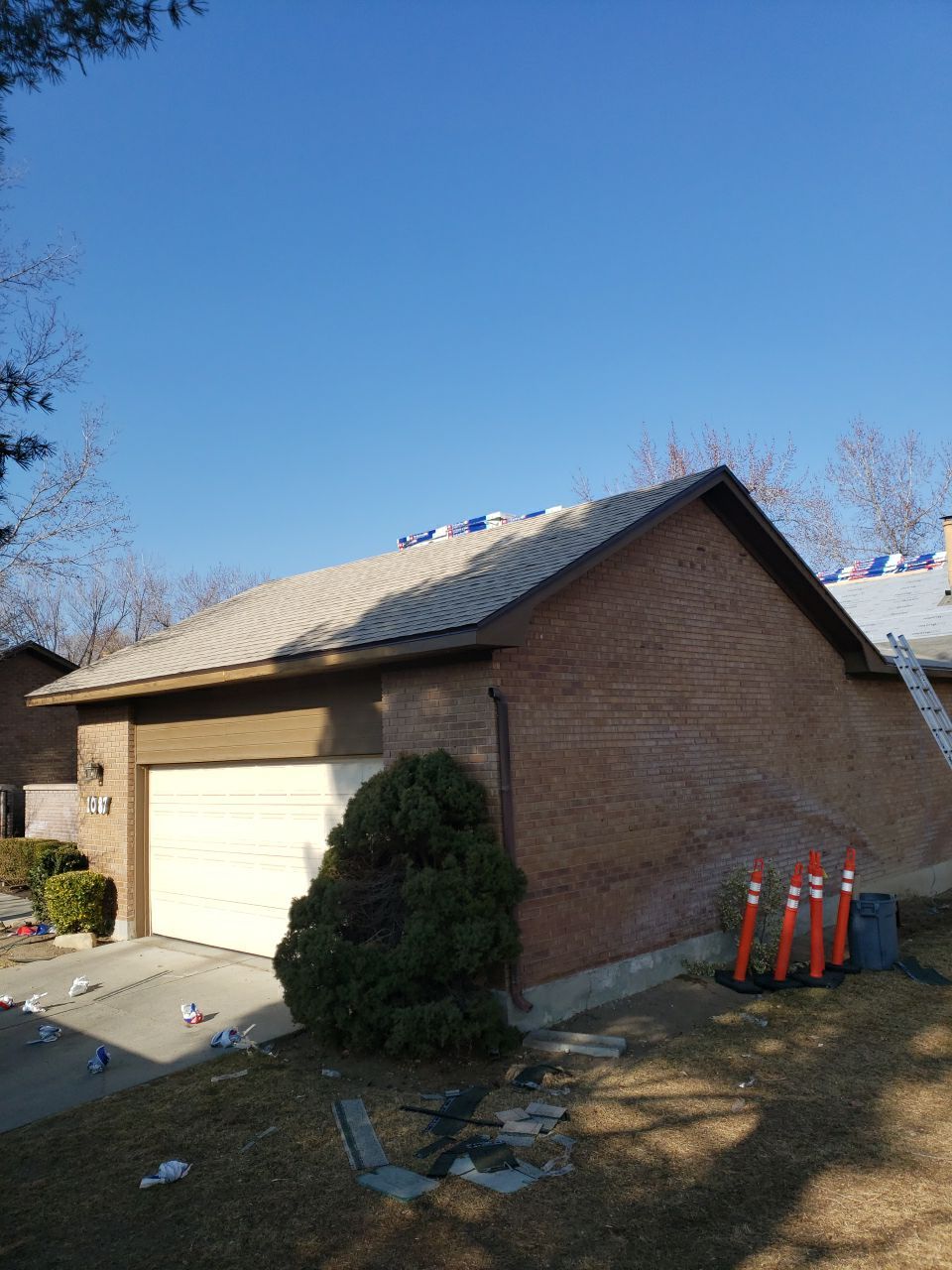 Storm Damaged Roof using GAF Timberline HDZ - Lifetime Shingle by The Roof Doctor