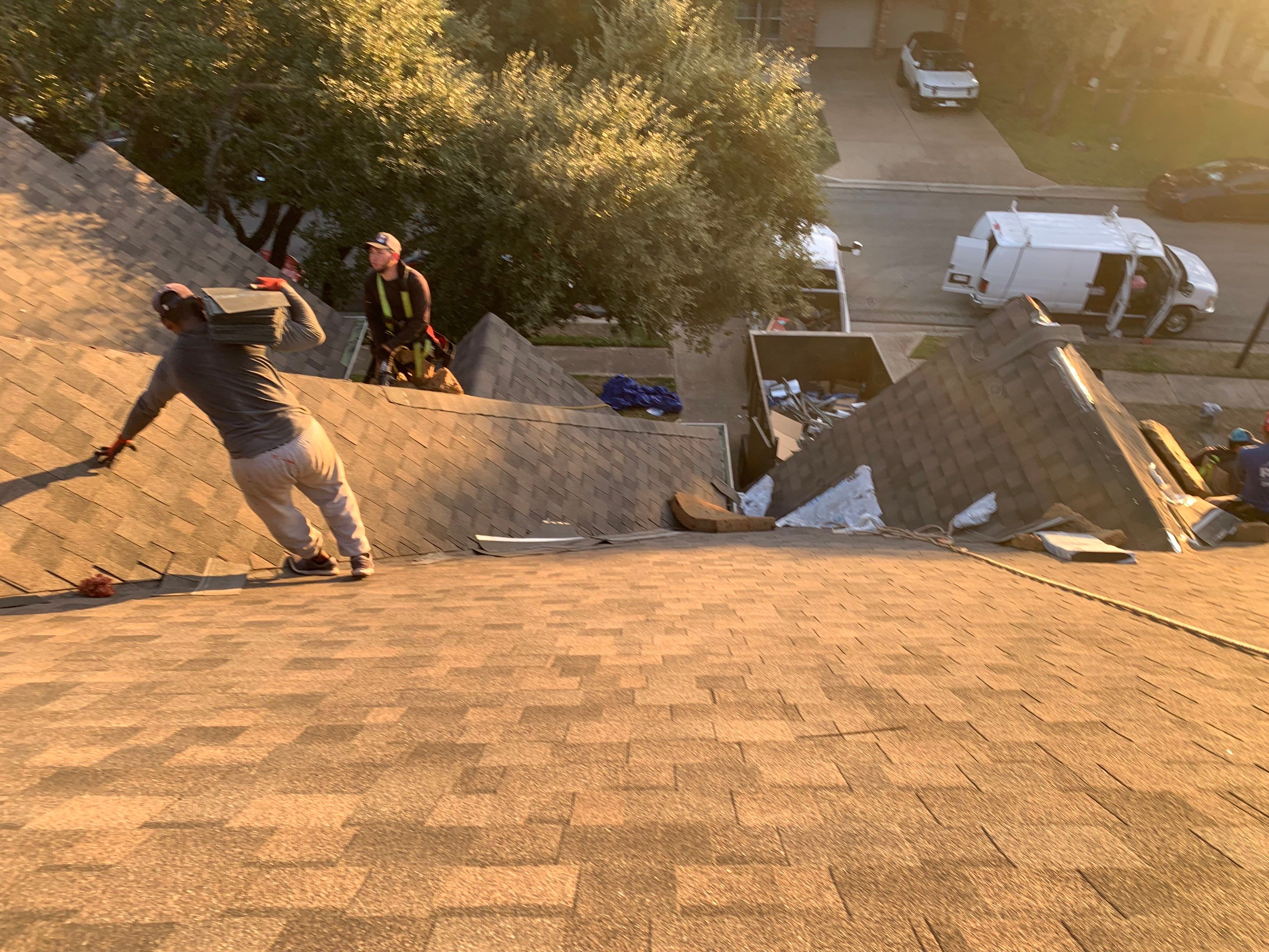 Hail Damage Restoration and Asphalt Shingle Roof Replacement in Austin by Caliber Restoration LLC