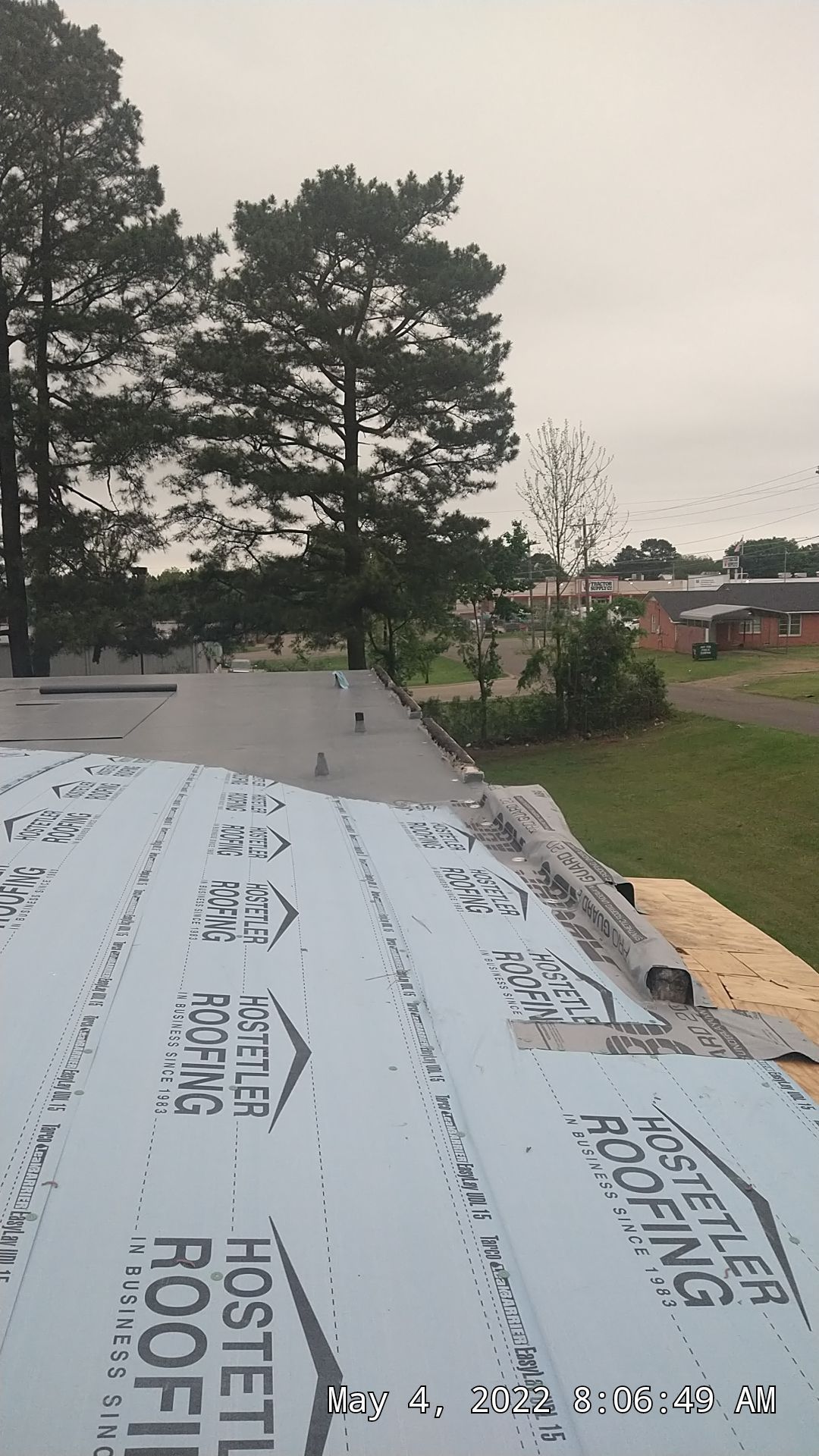Commercial Roofing Installation using 50 mil PVC by Hostetler Roofing