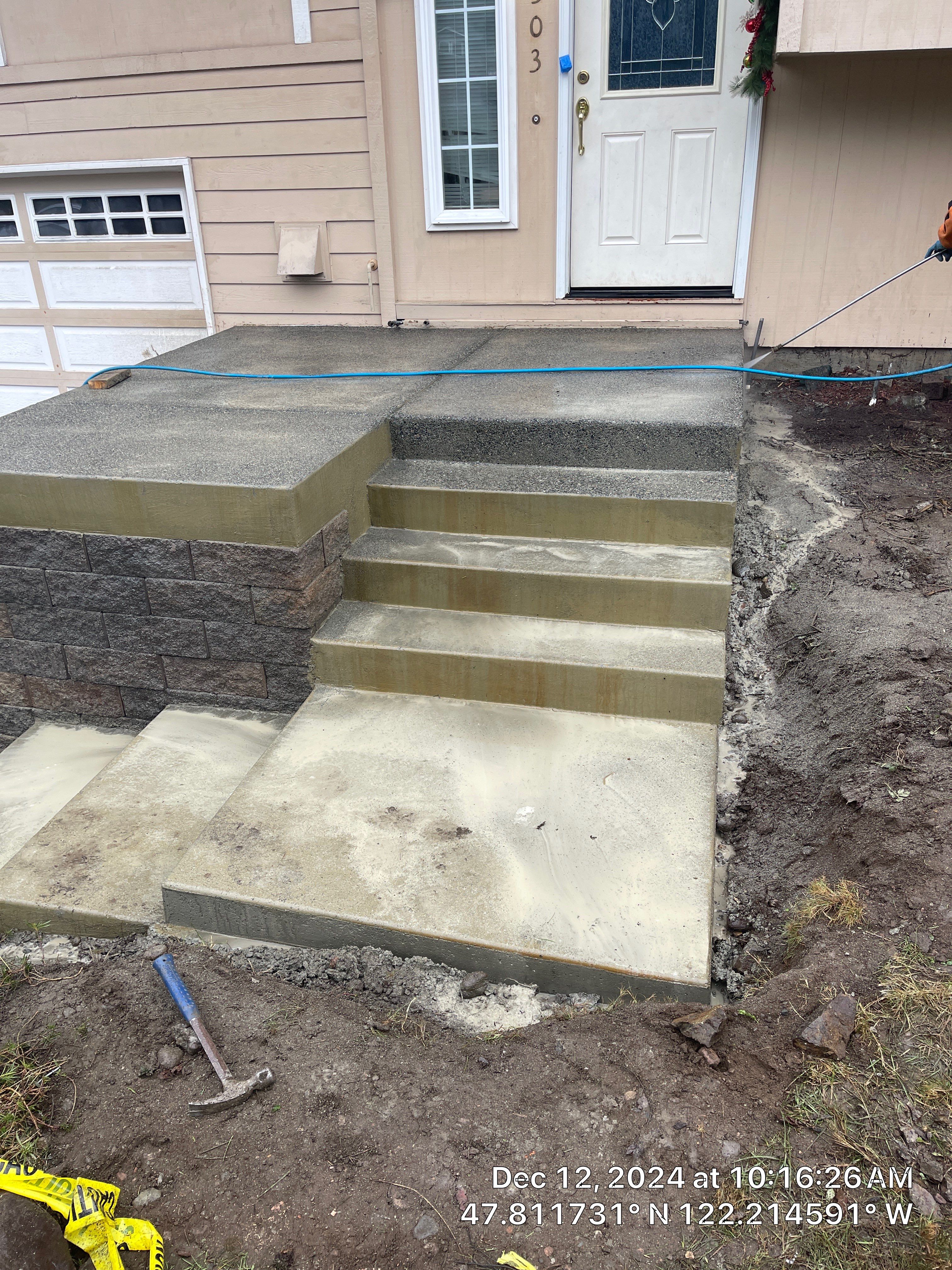 Concrete Front Stair Repair | Bothell  by Jireh Asphalt & Concrete Inc 
