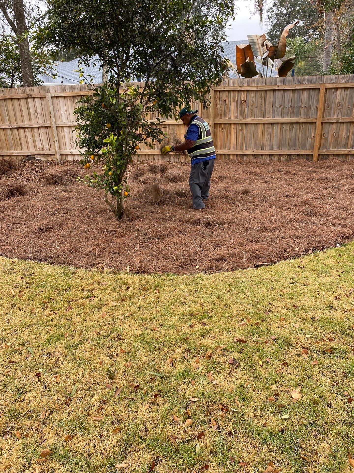 Deerwood Resident | Pine Straw Install by ProGreen Services