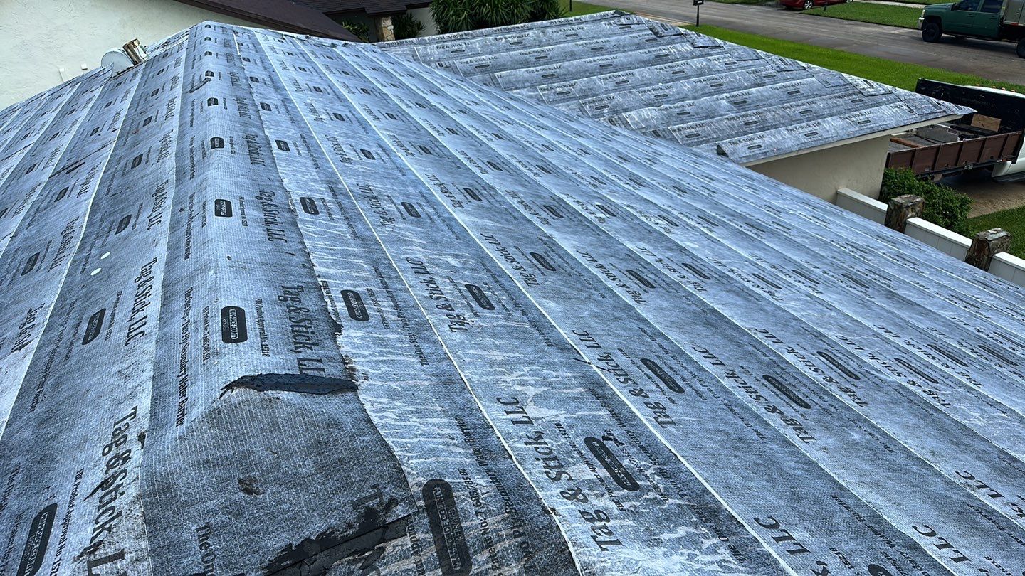 Residential Roofing Installation using 1" Nail strip metal roof by BLUES BROTHERS ROOFING