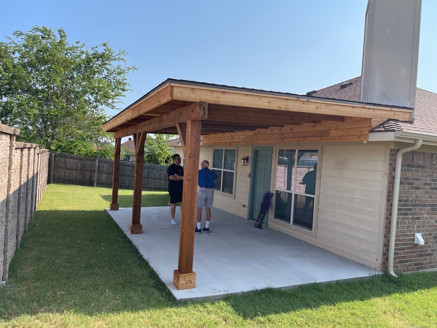 New Patio Addition for a current Client by First United Roofing & Construction