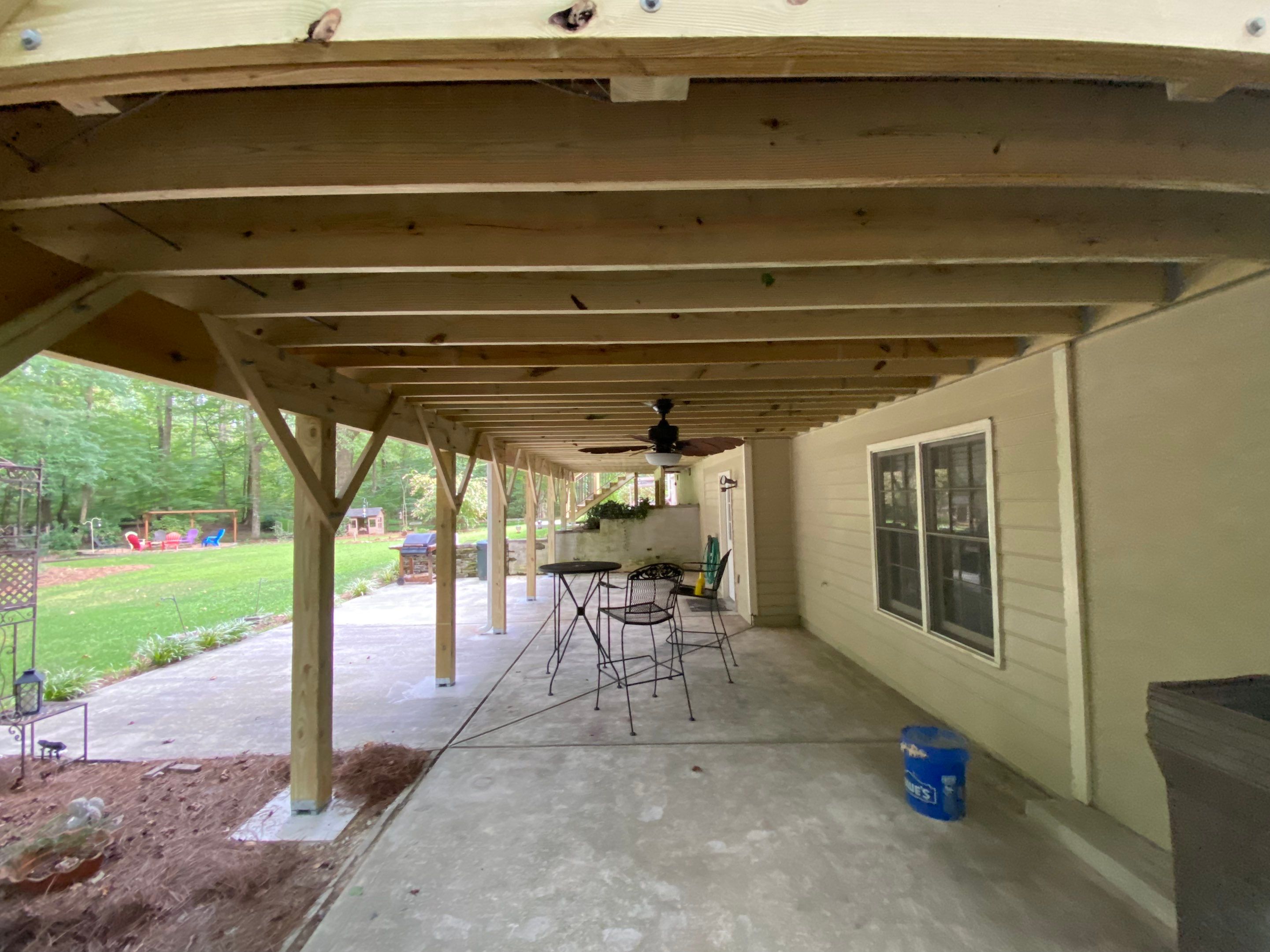 Custom Elevated Wood Deck and Screened Porch in Marietta by Swift Home Renovations