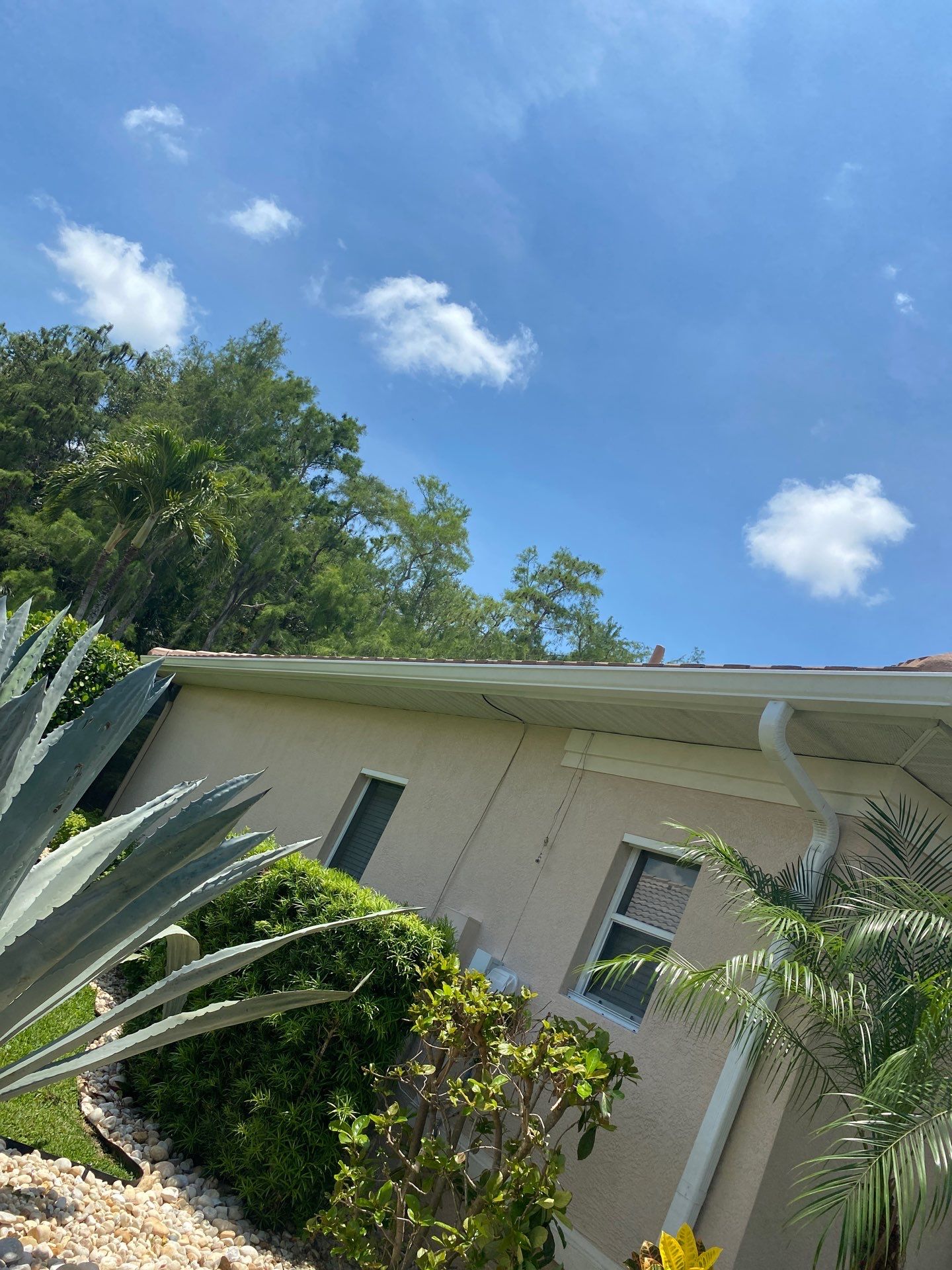 Seamless Gutter Upgrade Before & After in Bonita Springs FL by Gutter Professors