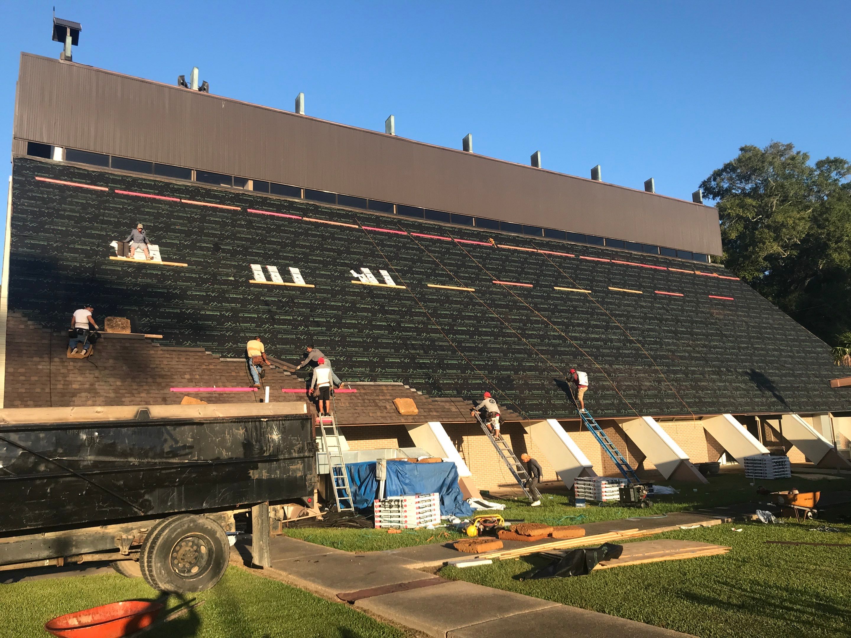 Hail Damage using Atlas Pristine Pinnacle Shingles by Artigues Roofing & Restoration Services