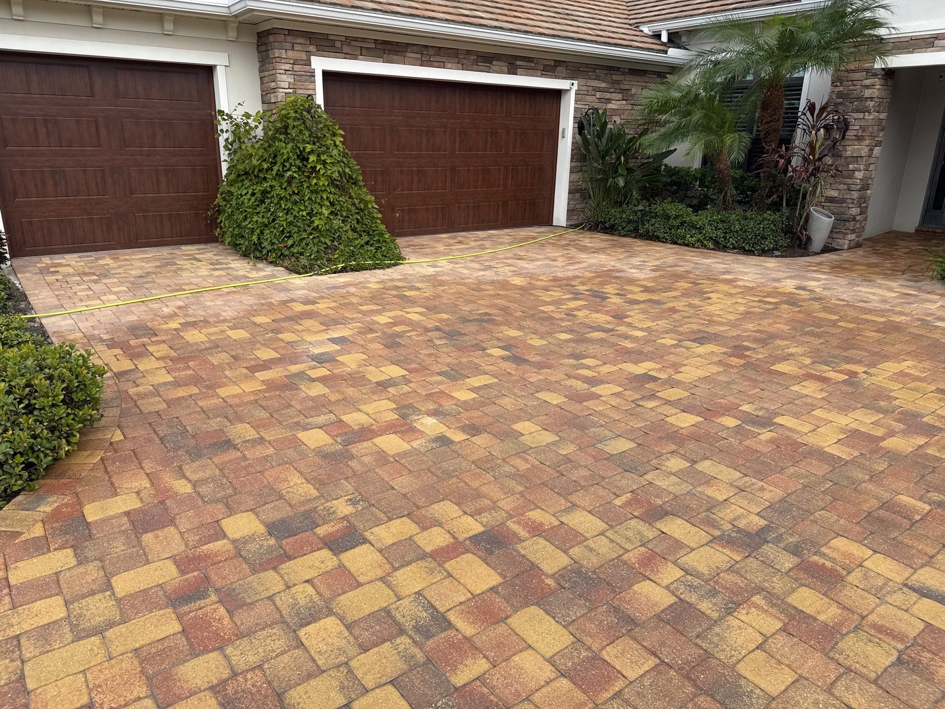Paver Driveway Cleaning in Winding River Community, Bradenton, FL by Sunshine AquaWash