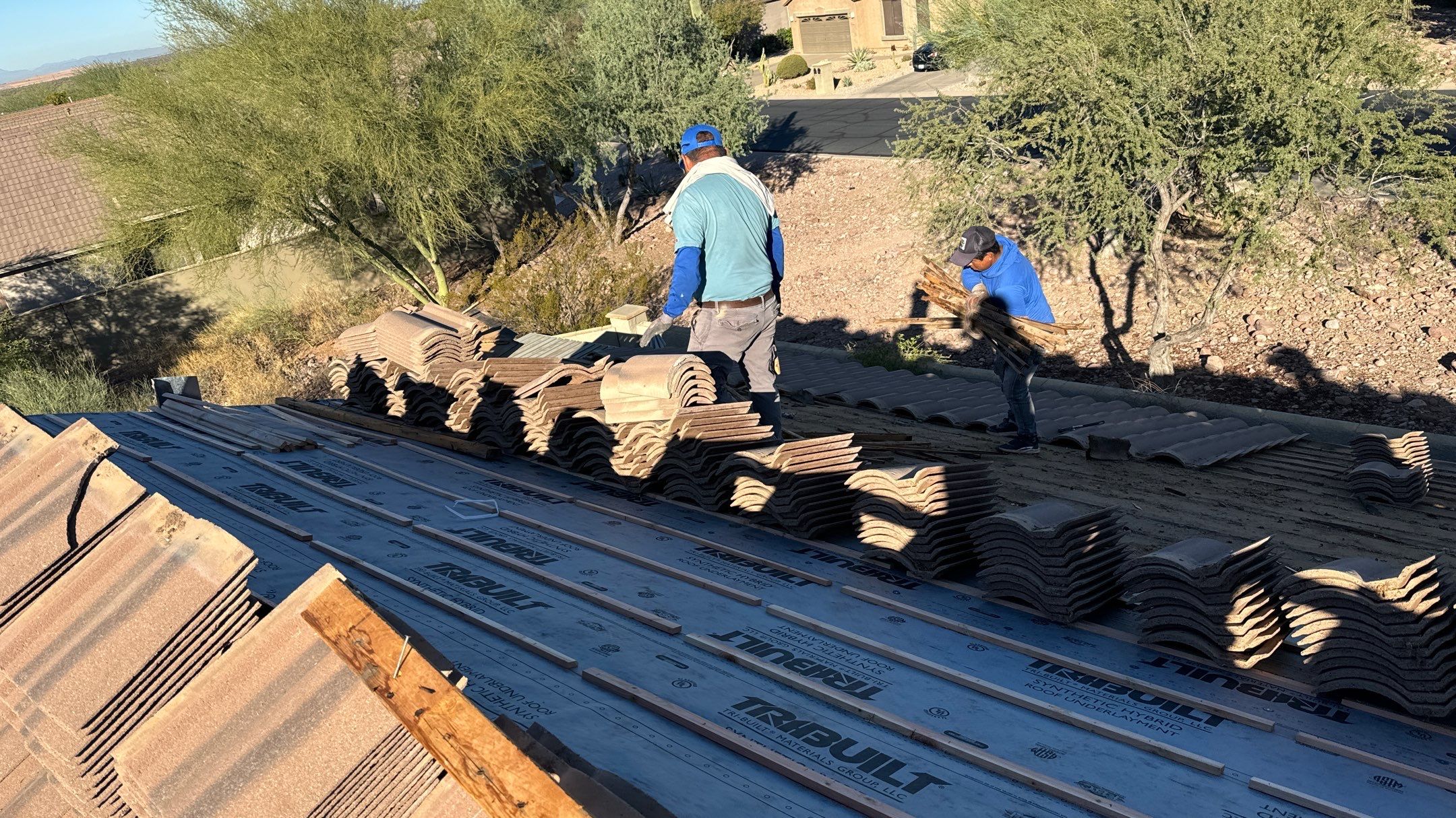 Residential Roofing Installation using Clay Tile by Weather-Tite Exteriors LLC