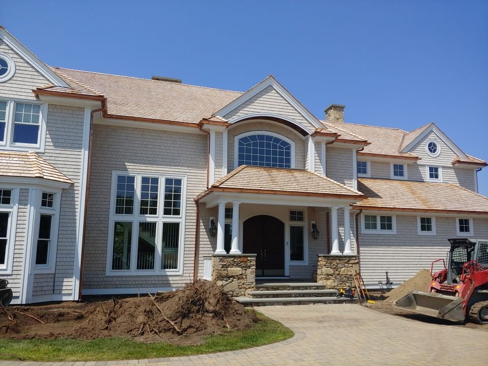 Gutter Installation using 6" Half Round Copper Gutter in East Sandwich, MA by Gutter Pro Enterprises