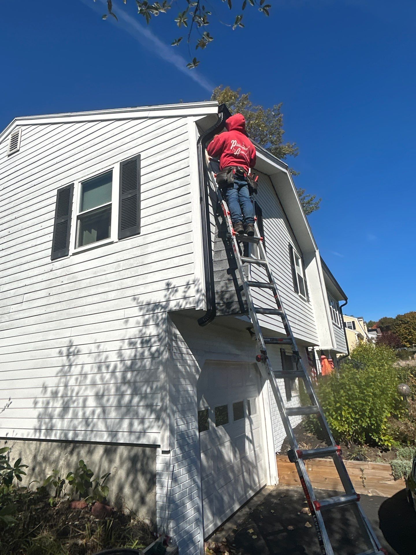 Seamless Black Gutter & Fascia Upgrade | Methuen, MA by Mighty Dog Roofing of Greater Middlesex County