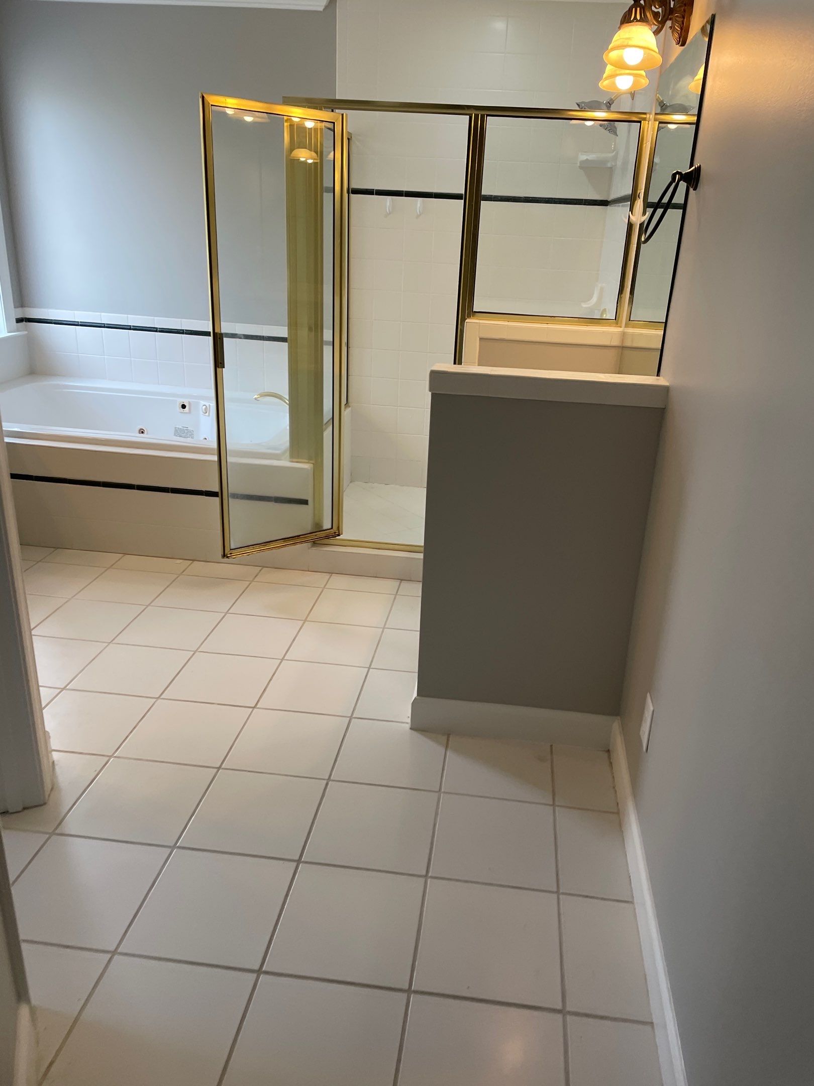 Bathroom Remodel using Schluter by Footprints Floors of Coastal Carolina