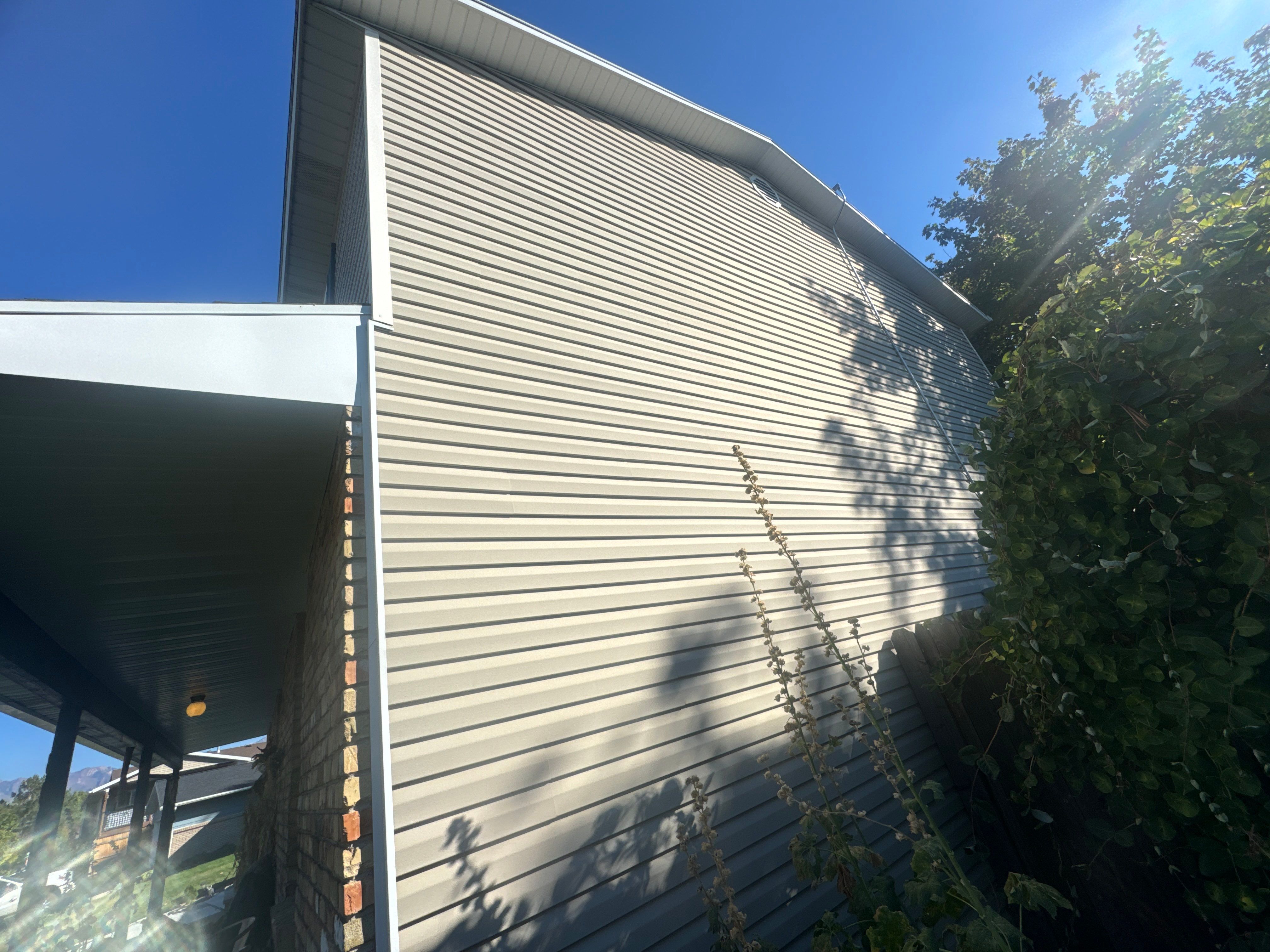 Salt Lake City | Focused Vinyl Replacement | Desert Sand & White by Ideal Siding Utah