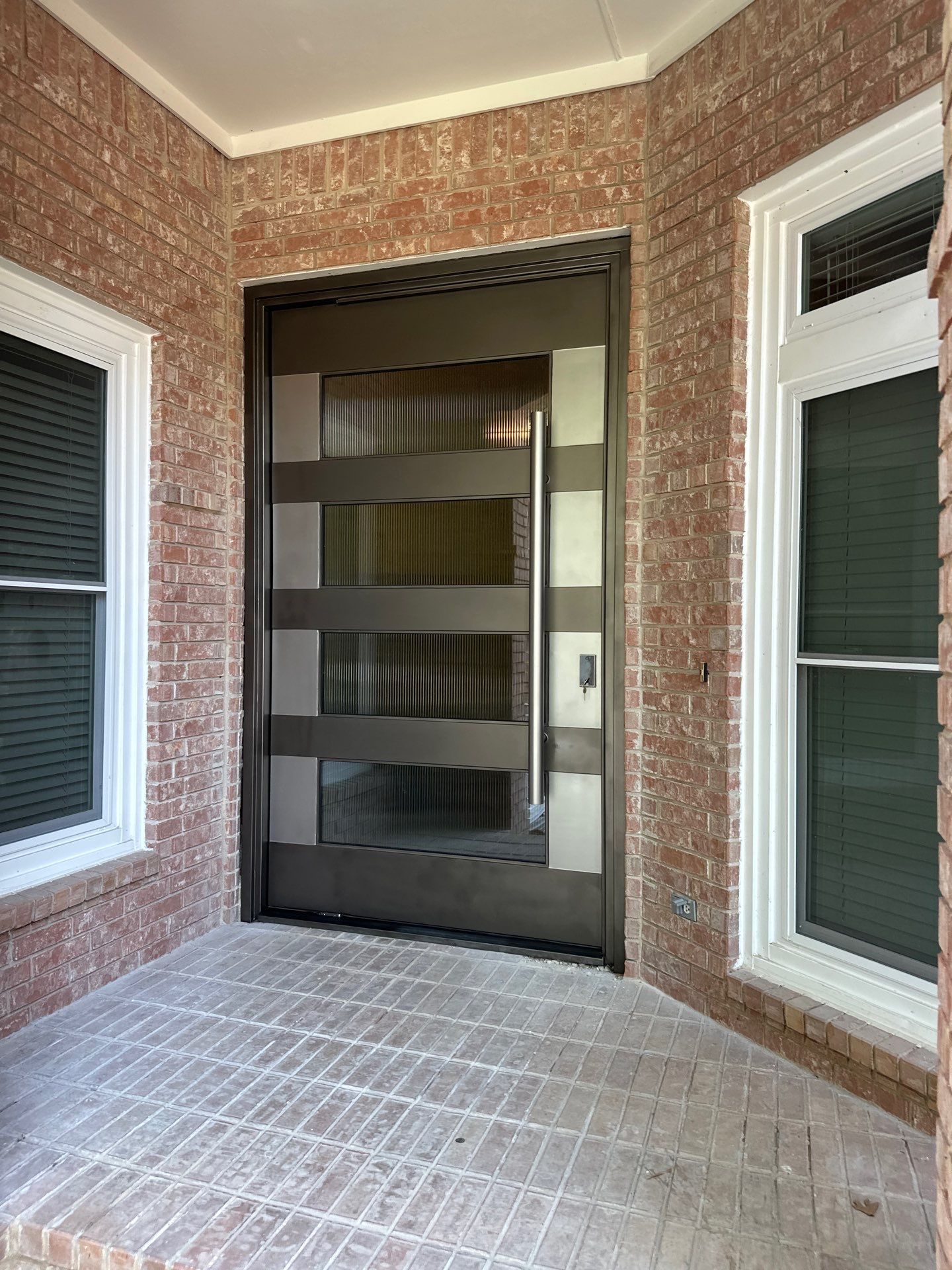 Modern Metal and Glass Entry Door Fabrication and Installation by Solara Custom Living