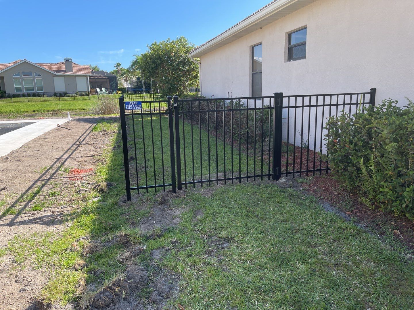 Bradenton, FL  4ft. Tall 3-Rail Black Aluminum Fence by Asap fence and gates, LLC