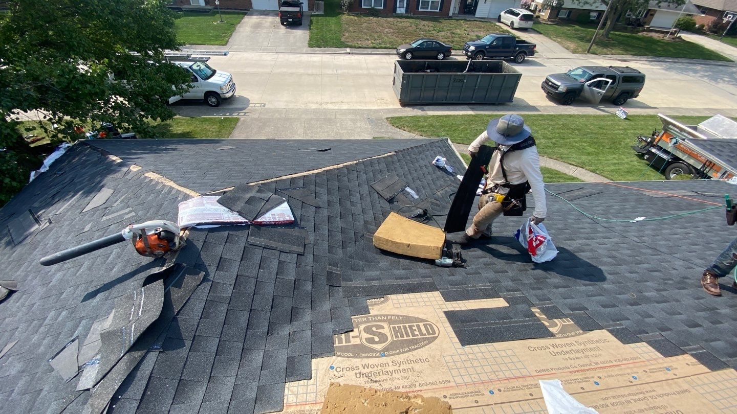 Residential Roofing Installation using GAF Timberline HDZ Charcoal by Nitro Roofing and Construction