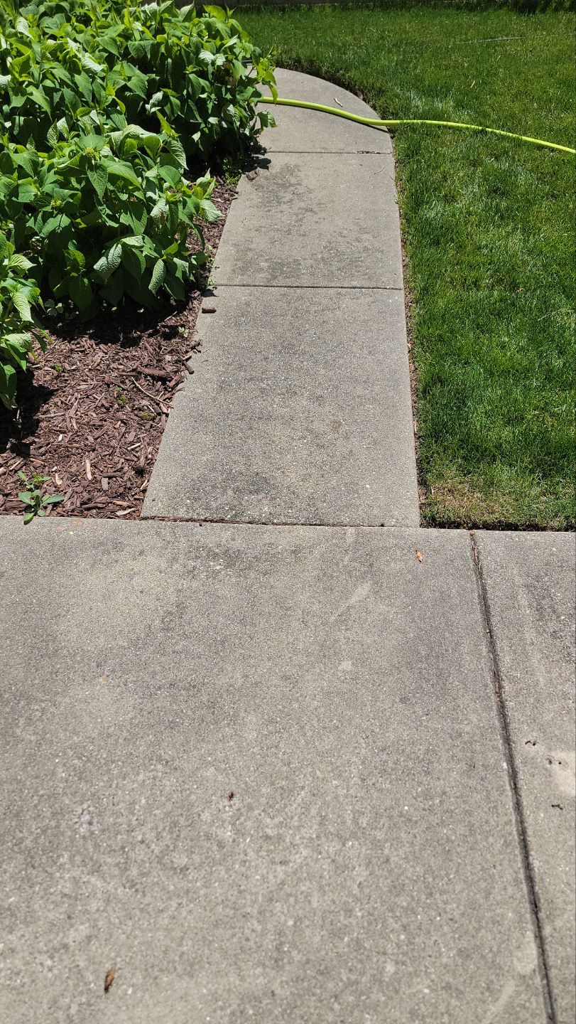 concrete power washing Algaecide, soft wash soap by Northern Power Washing LLC.