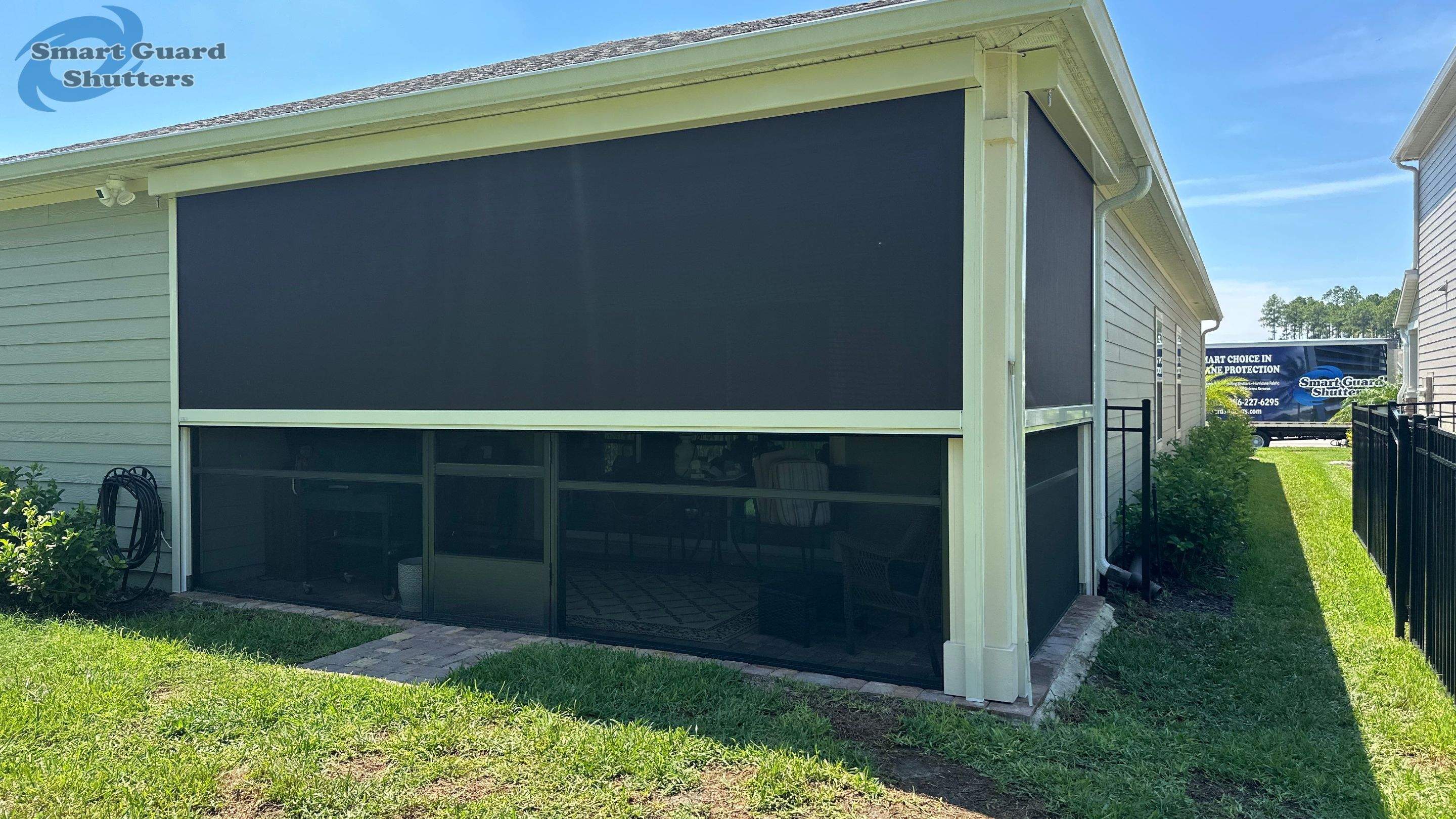 Ultrashield Hurricane Screen in Ivory by Smart Guard Shutters