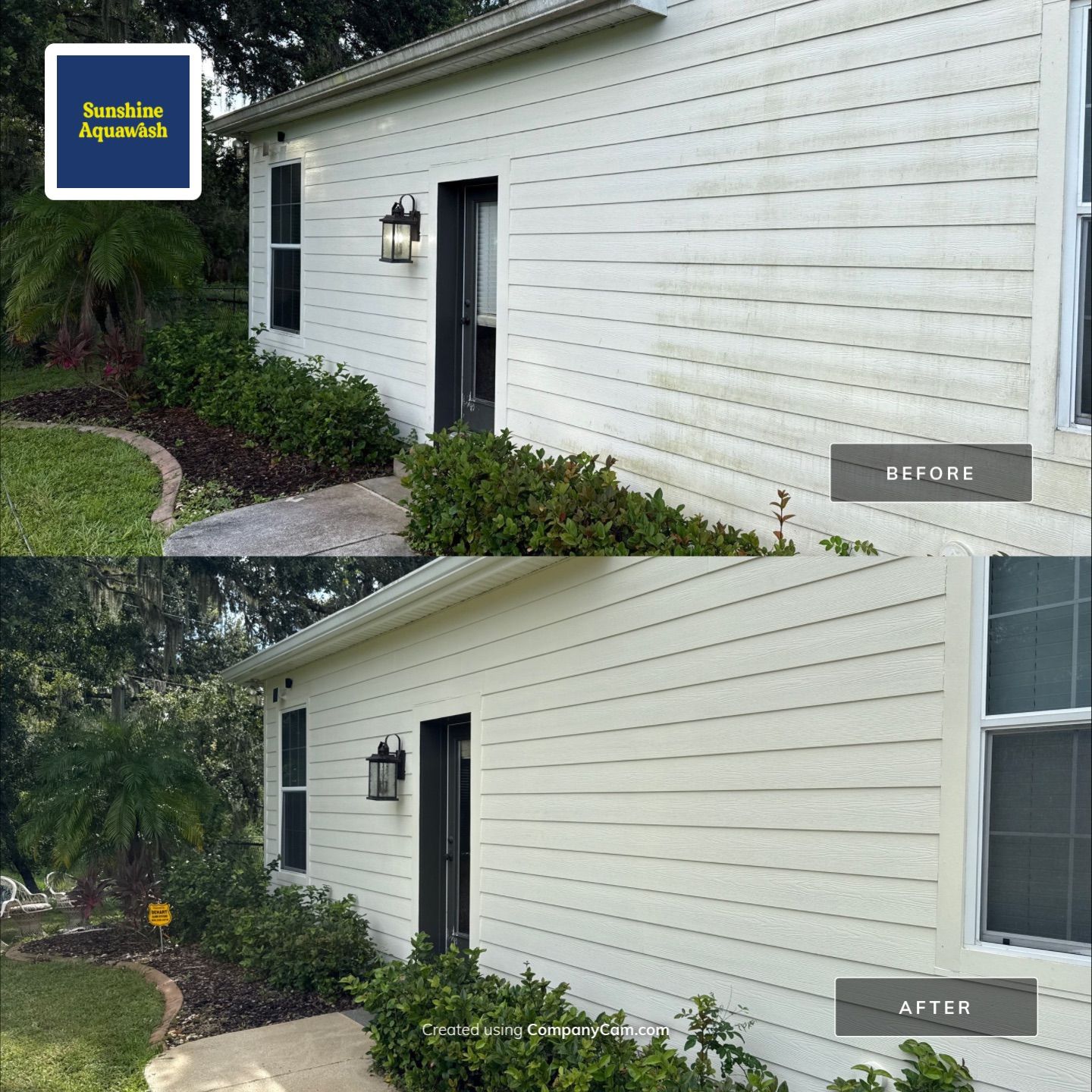 🐎 Vinyl Horse Fence, Entrance Cleaning + House Wash – Parrish, FL by Sunshine AquaWash