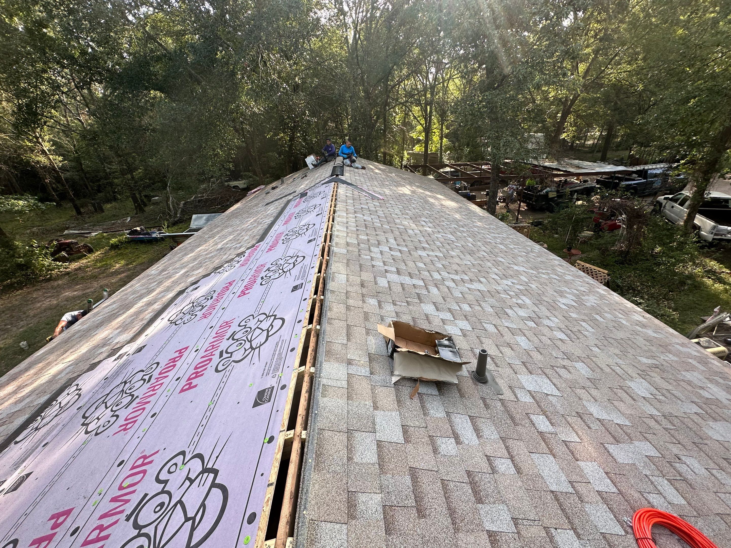 Residential Roofing Installation using Owen's Corning Duration (Lifetime) Shingles by Roof Repair Company