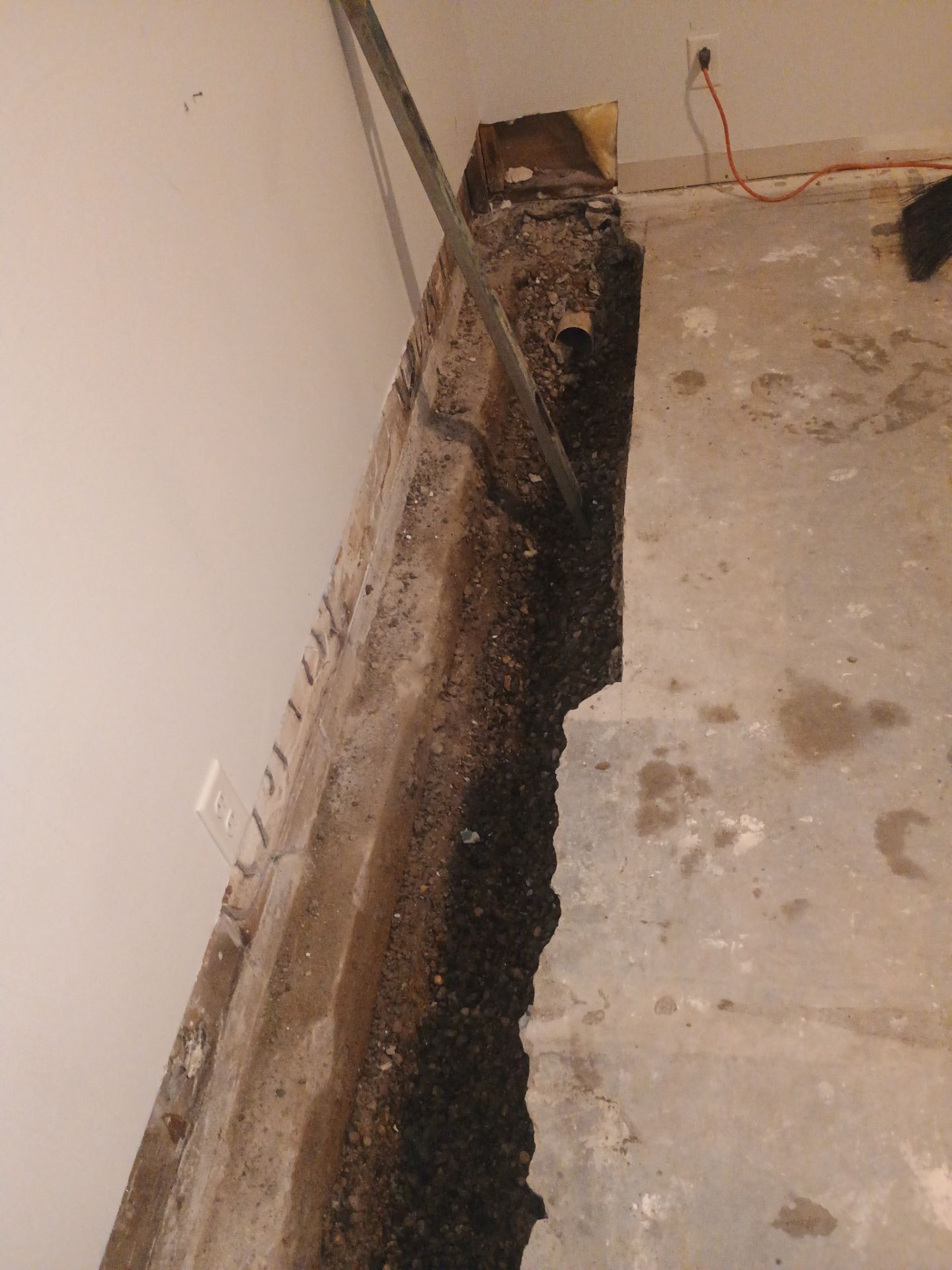 Drain tile for Kael in New Brighton by Waterproofing Northeast