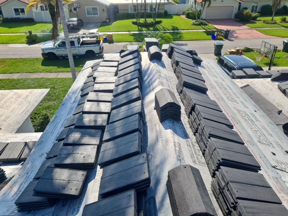 Residential Roofing Installation using Eagle Roofing Tile by BLUES BROTHERS ROOFING