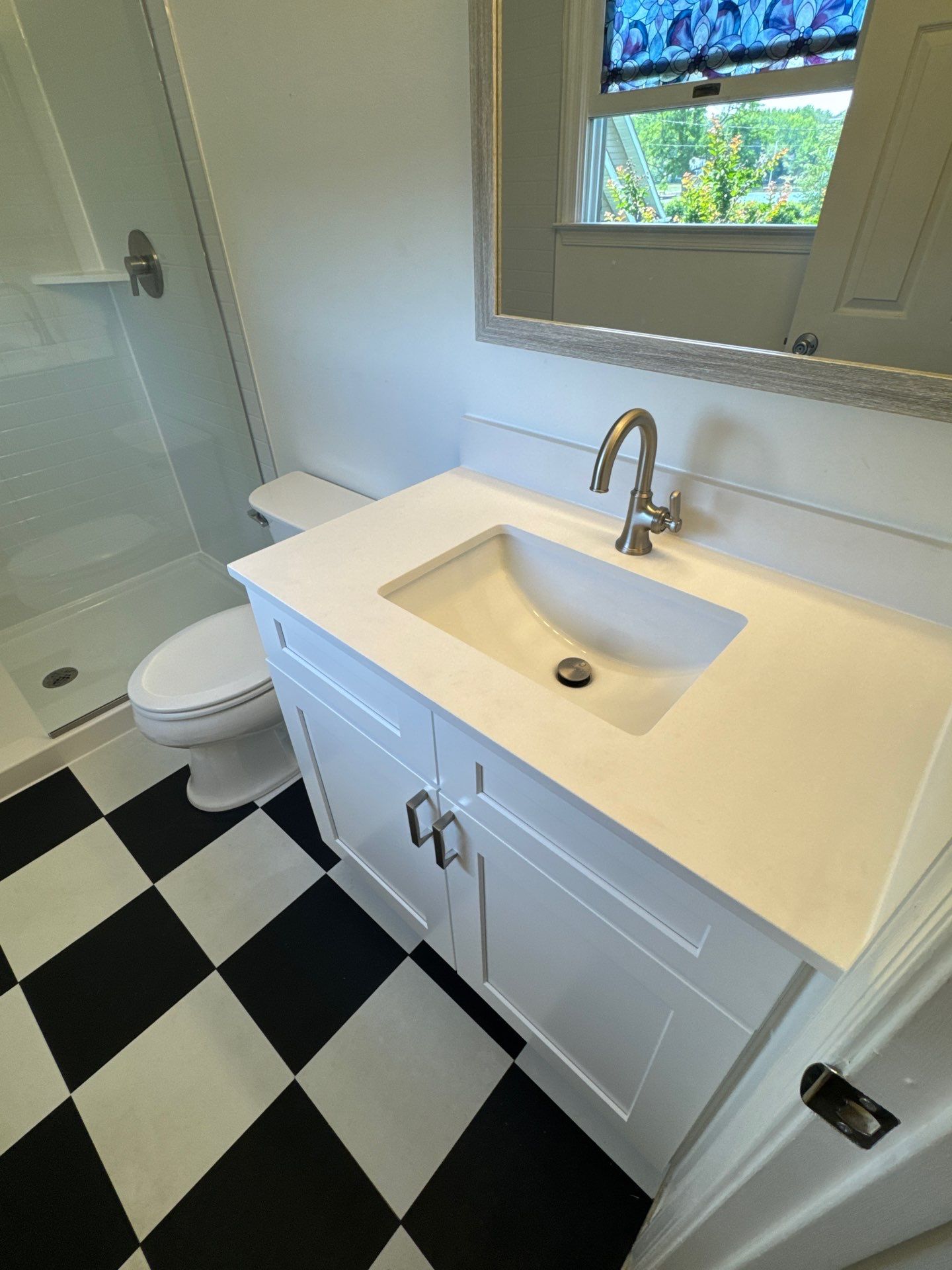 Modern Bathroom Remodel Featuring Subway Tile Surround in Deale by Window Depot of Annapolis