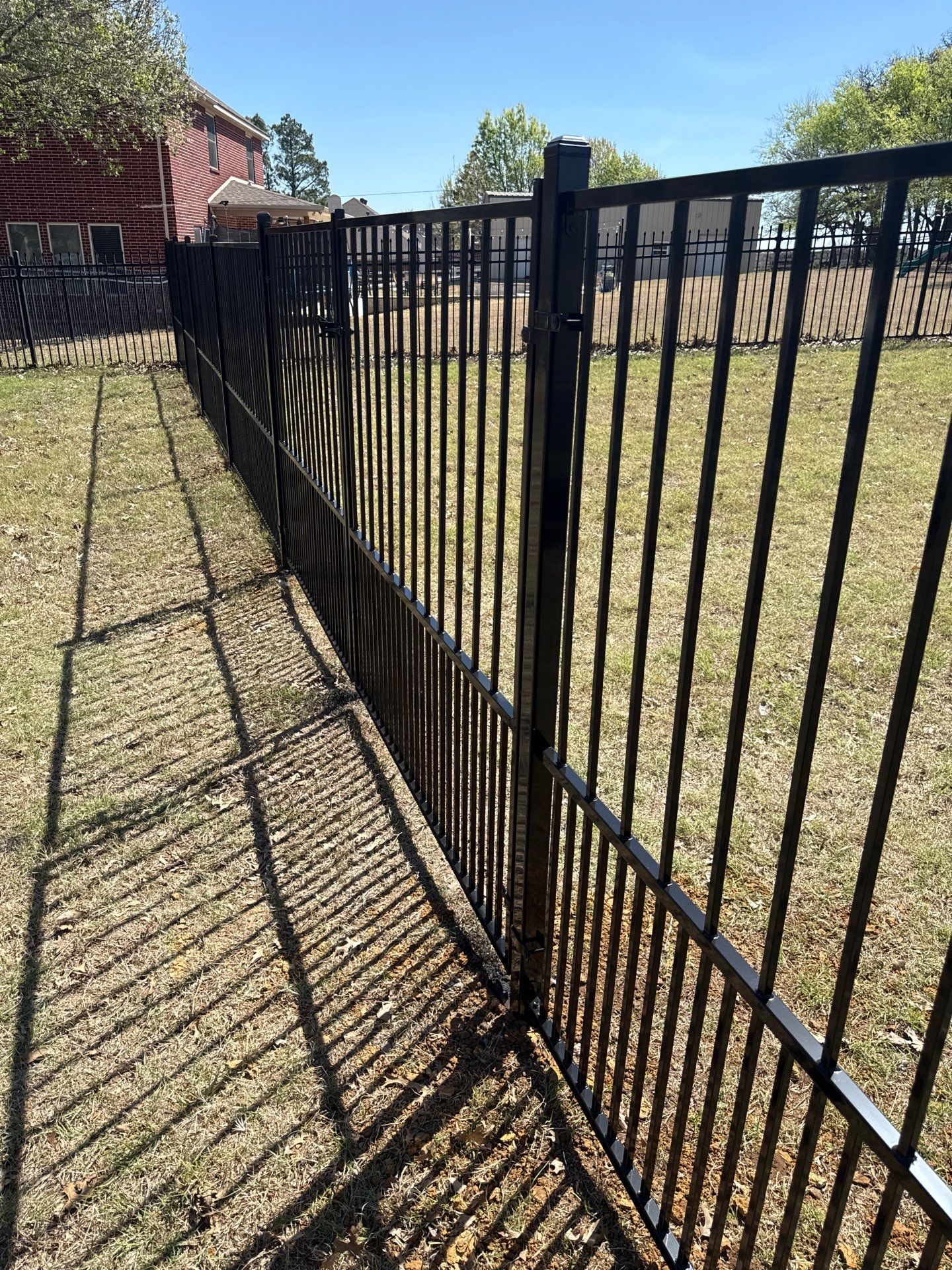 5' Wrought Iron with Puppy Bars Fence and Gate Installation in Joshua by Moseley Fence