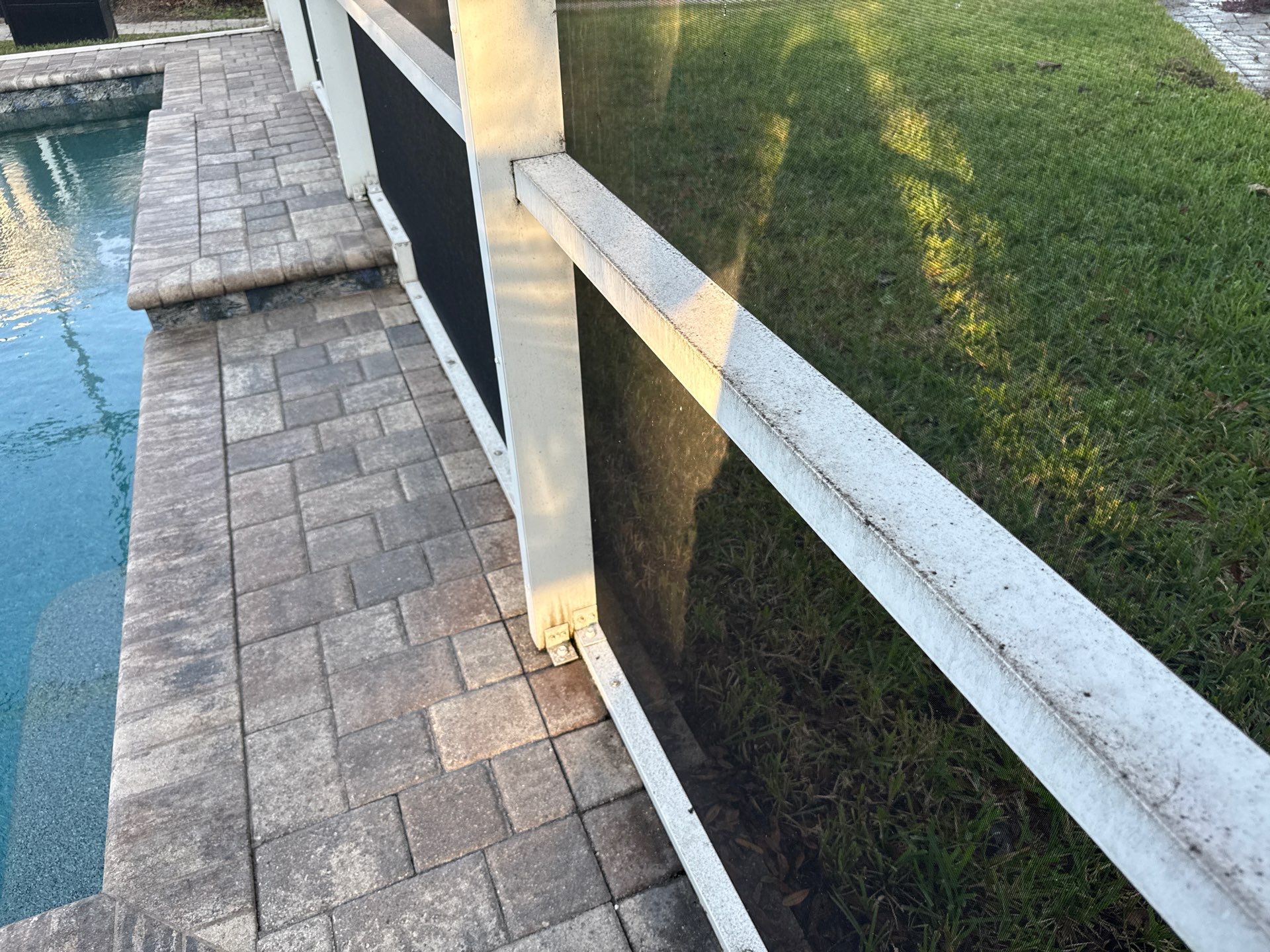 Paver Pool Deck Cleaning & Pool Cage Cleaning in River Point of Manatee – Bradenton, FL by Sunshine AquaWash