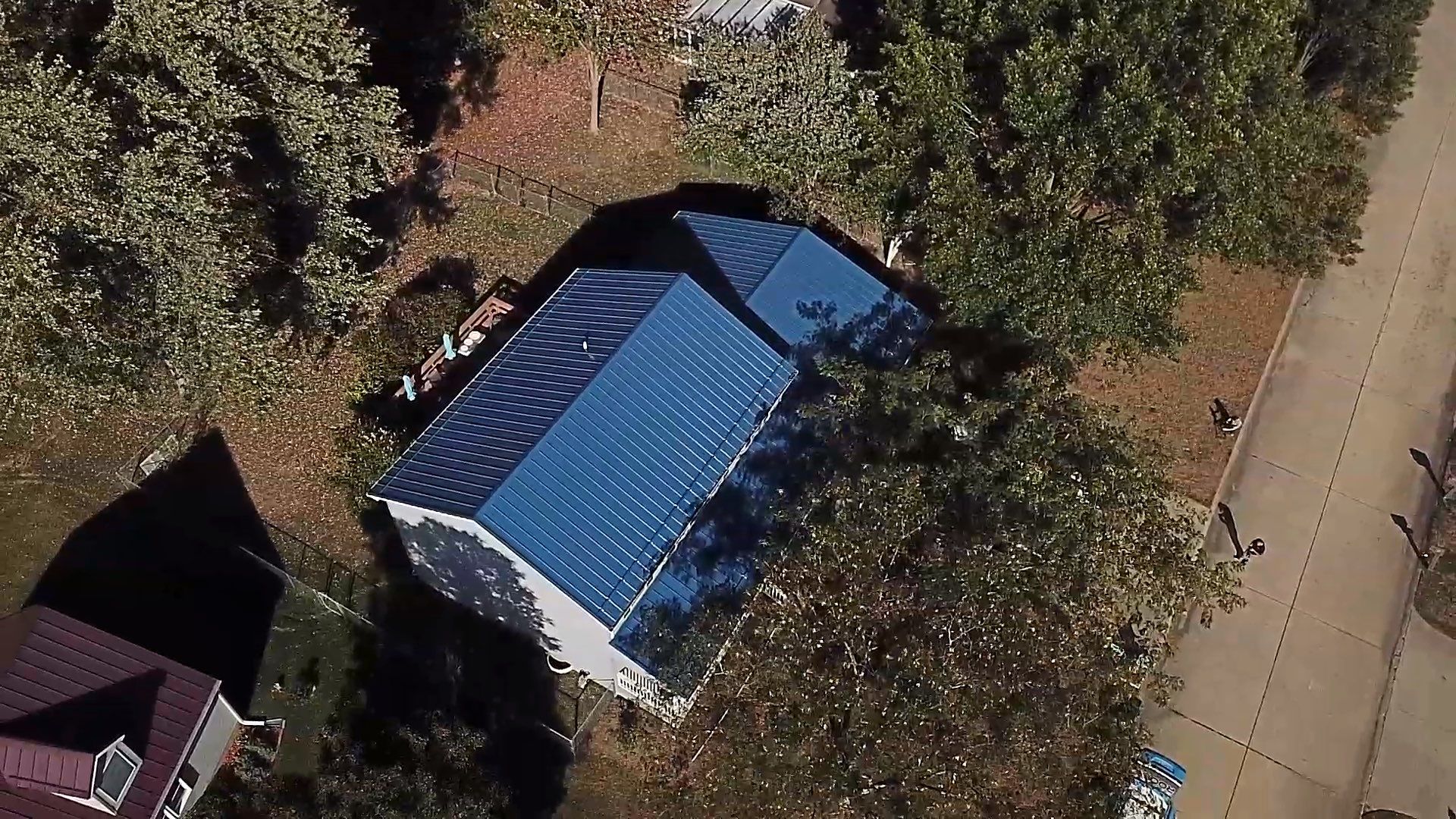 Residential Roofing Installation using Standing Seam Metal - Gallary Blue by RoofX 