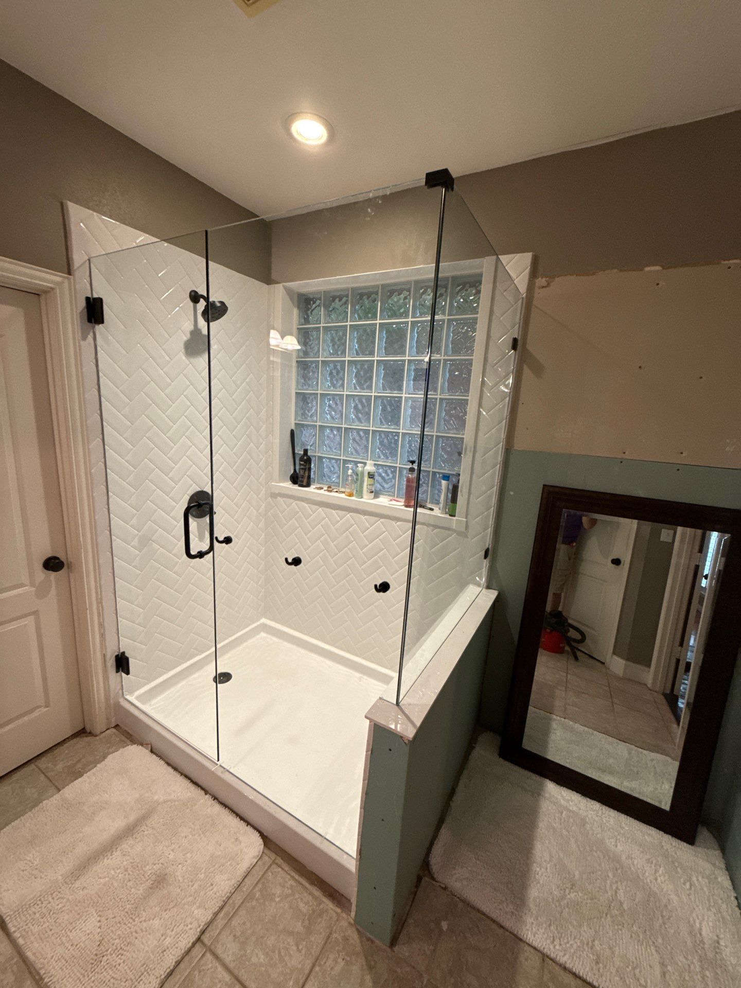 Frameless Shower Install by Richardson Glass & Mirror