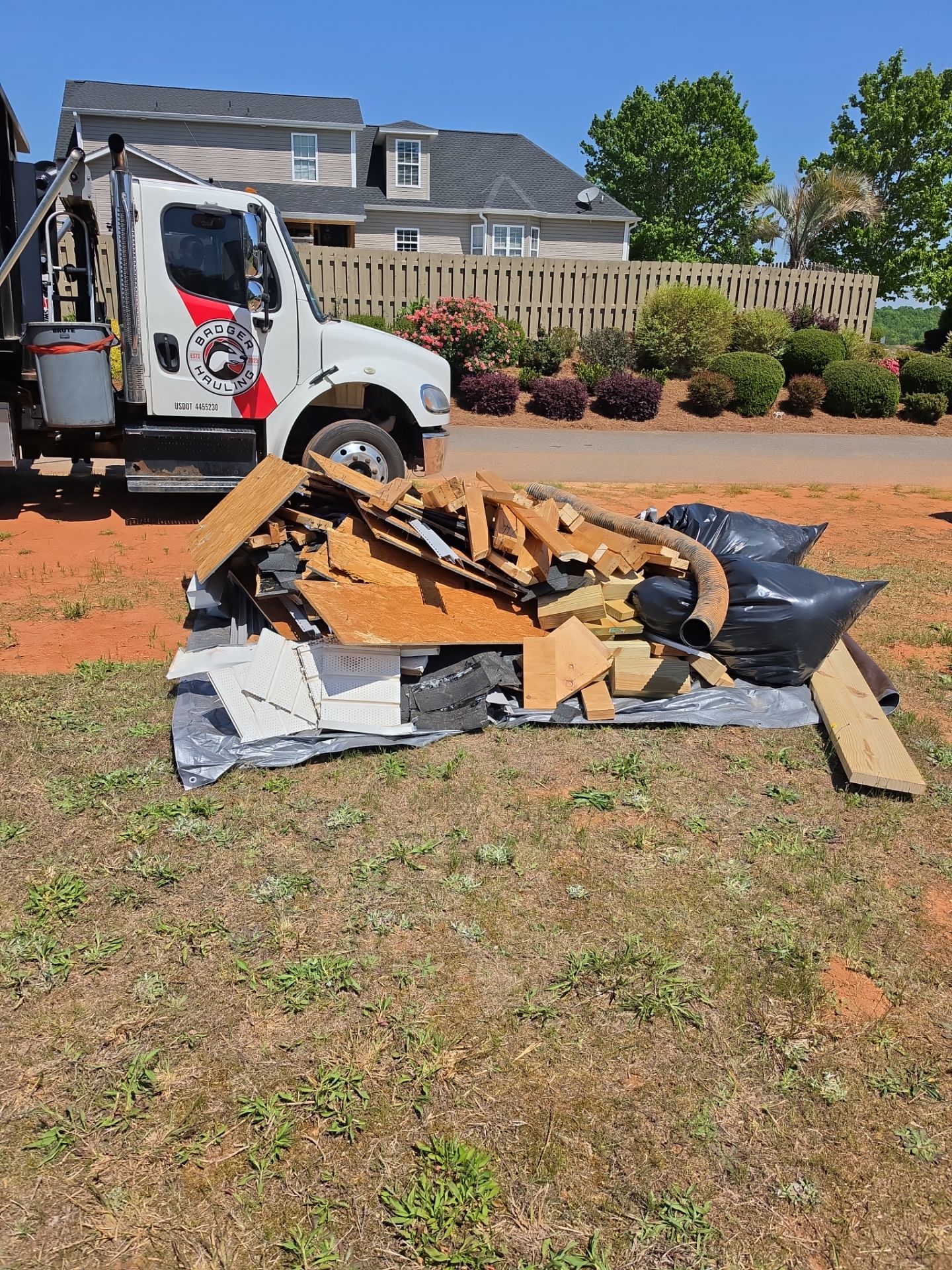 Job site clean up in Rock Hill by Badger Hauling