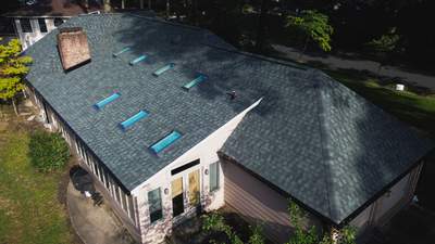 Residential Roofing Installation using Tamko Titan- Thunderstorm Grey 