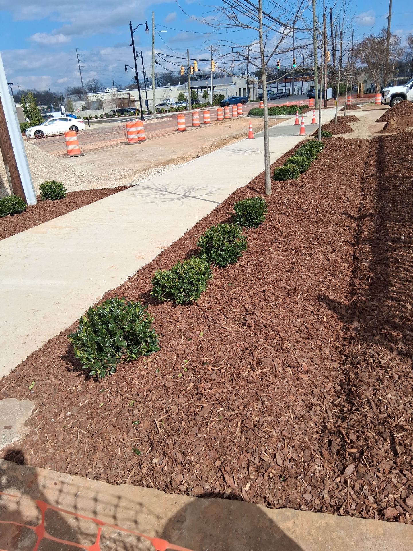 Municipal Sidewalk Construction and Streetscape Landscaping in Downtown Montgomery by BTops Landscaping Inc.